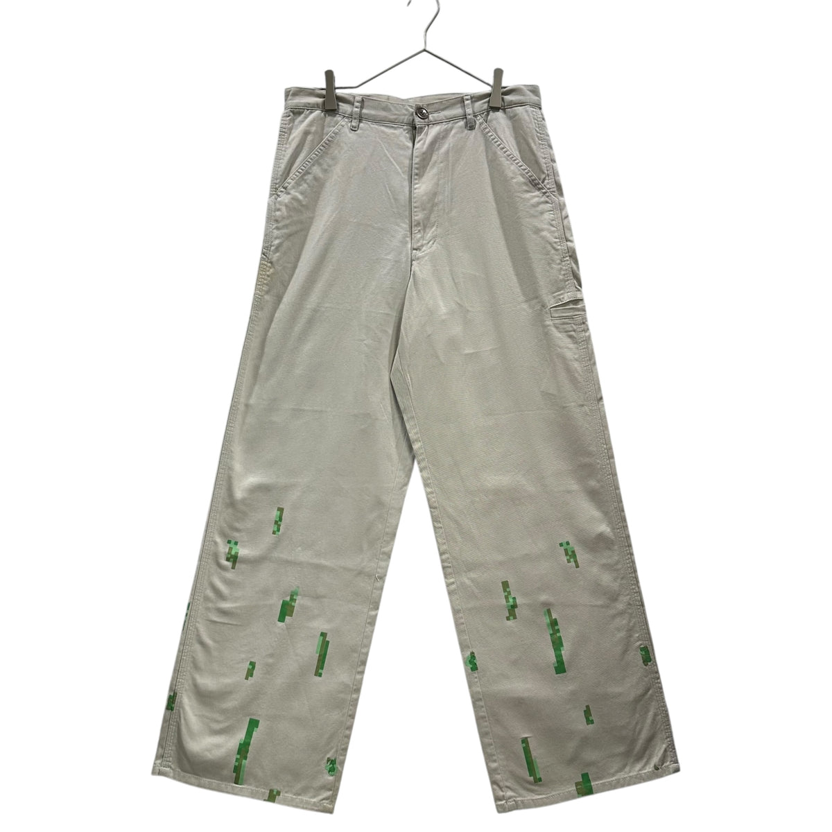 COMME des GARCONS HOMME PLUS(コムデギャルソンオムプリュス) 2000's Pixel-Camo Straight Chino Pants ピクセル カモ ストレート チノパン PP10086S S ベージュ×グリーン AD2000 00s アーカイブ