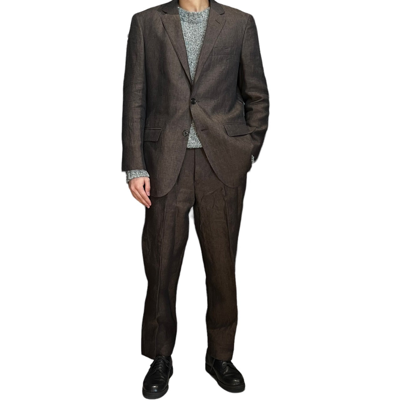 BROOKS BROTHERS(ブルックスブラザーズ) リネンセットアップジャケット/スーツ 19-15-2339/ 40SHT ブラウン