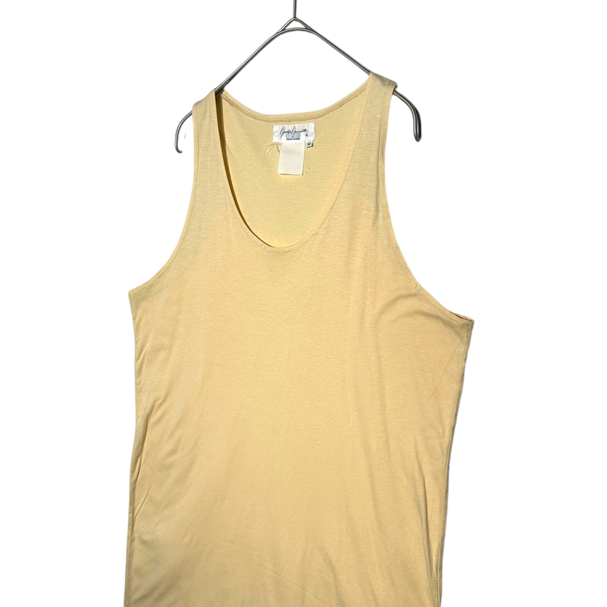 YOHJI YAMAMOTO POUR HOMME(ヨウジヤマモトプールオム) Old Basic Tank Top Sleeveless オールド ベーシック タンクトップ ノースリーブ M イエロー