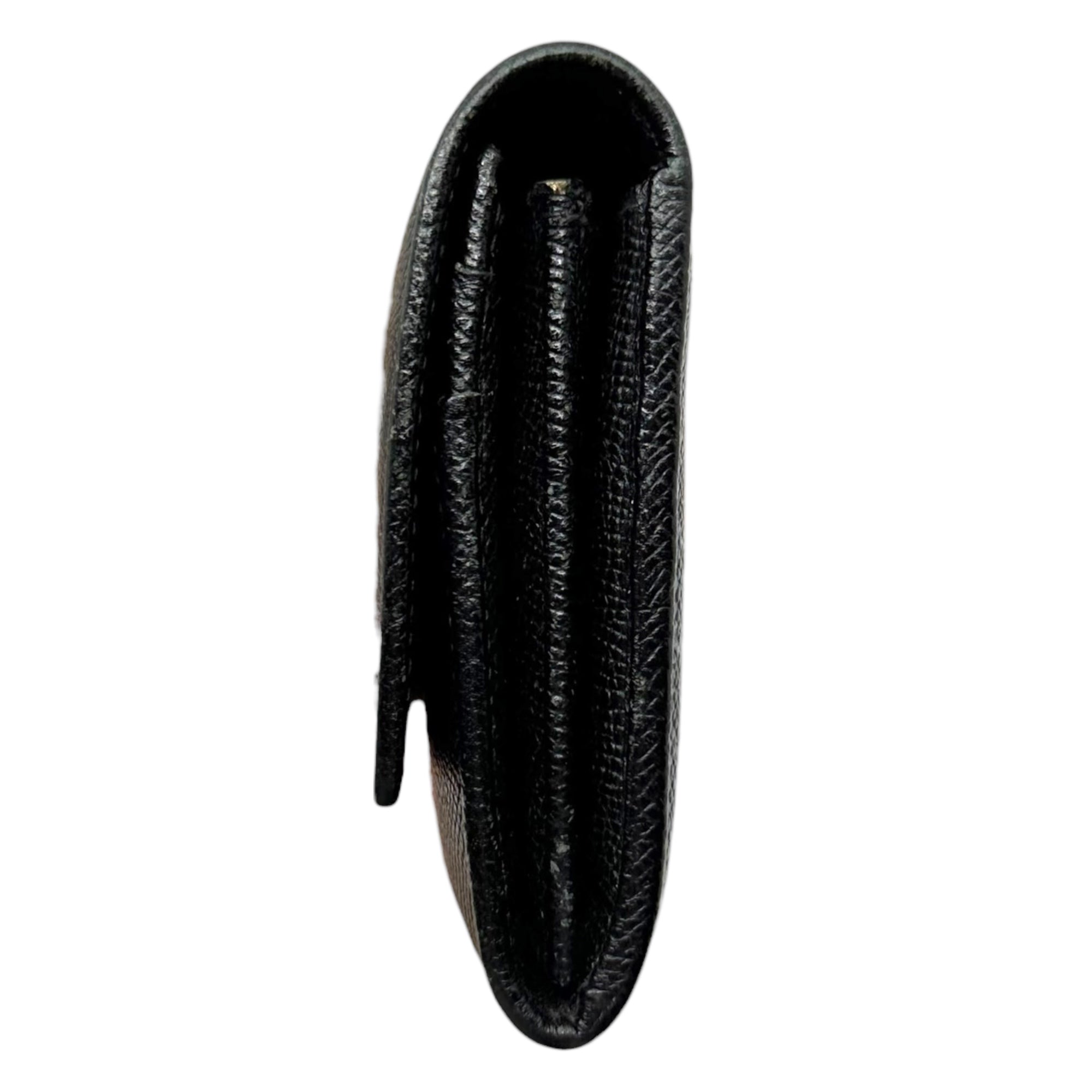 BVLGARI(ブルガリ) Logo Ring Leather Long Wallet ロゴ リング レザー 長財布 ブラック