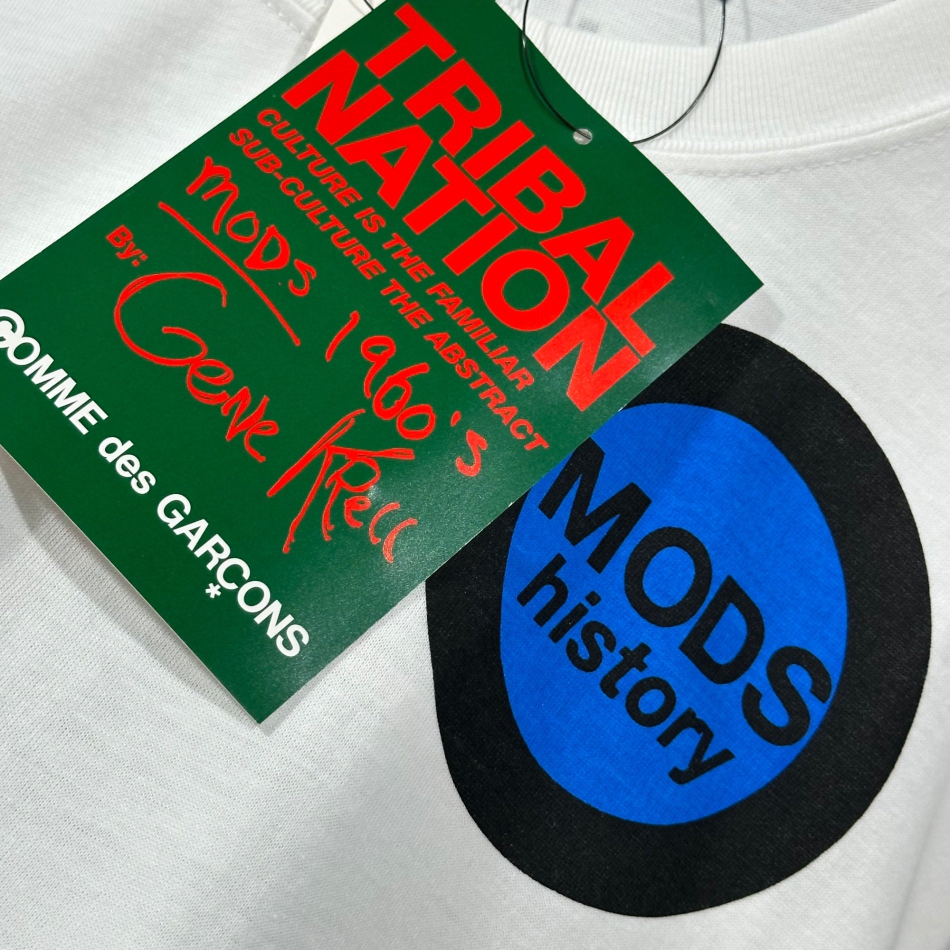 COMME des GARCONS(コムデギャルソン) 2002AW ”Gene Krell” MODS 1960's Tee 青山限定 ジーンクレール モッズ Tシャツ KG-T001 S ホワイト AD2002 00's
