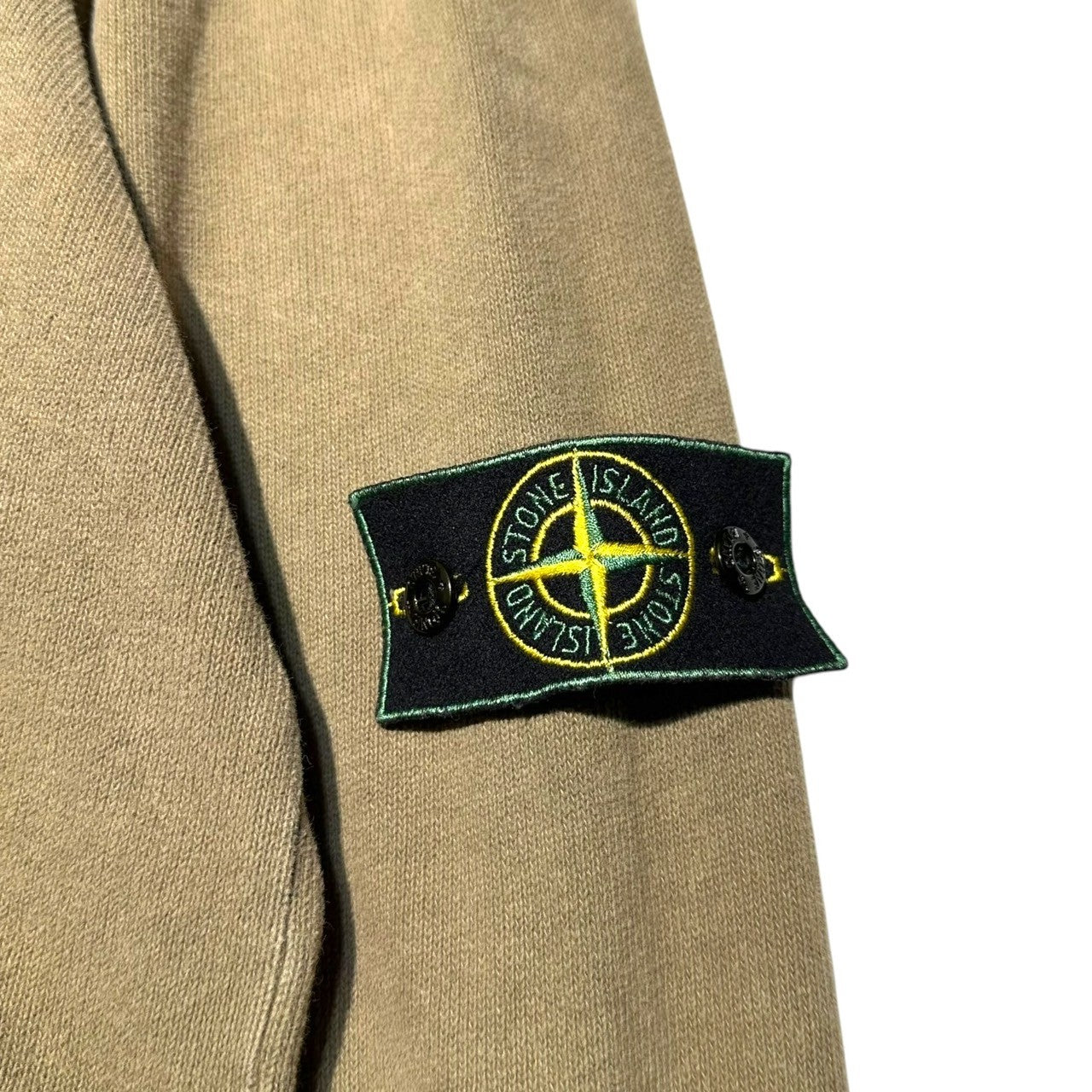 STONE ISLAND(ストーンアイランド) 98AW Half-Zip & Button Sweatshirt Pullover Shirt ハーフジップ&ボタン スウェット プルオーバー シャツ 29156E43 L ベージュ 90's 90年代 アーカイブ