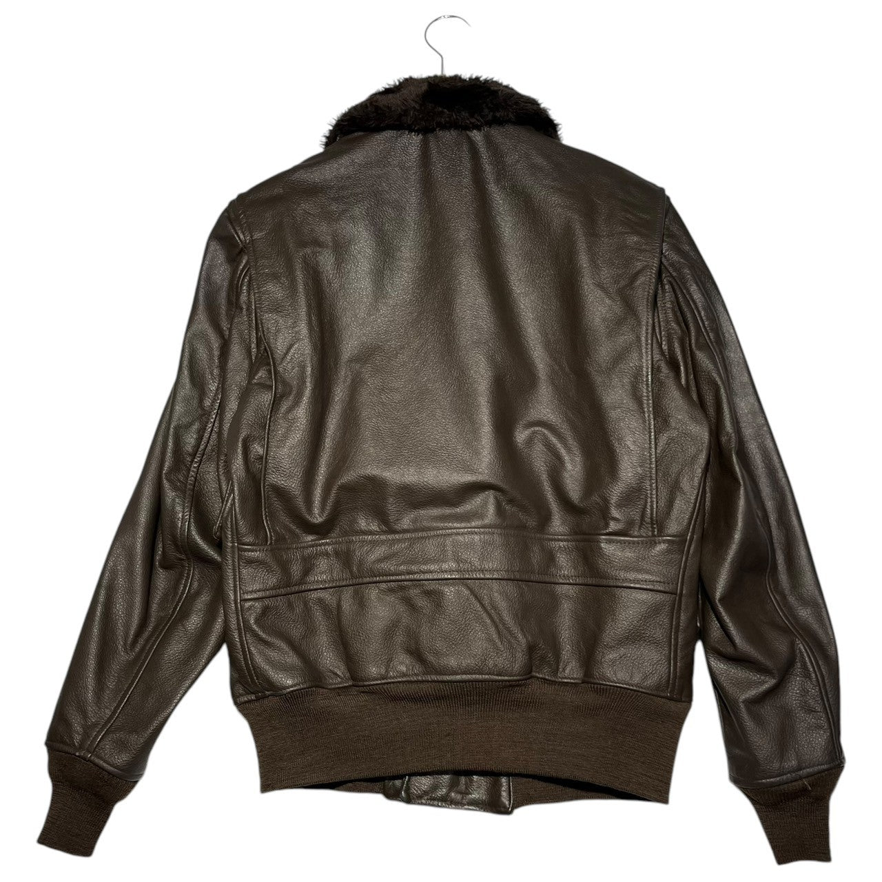 US NAVY(アメリカ海軍) 80's G-1 USN Leather Flight Jacket G-1 レザー フライト ジャケット 8415-00-268-7799 40(L) ブラウン 80年代 brill bros. TALON ジップ ミリタリー