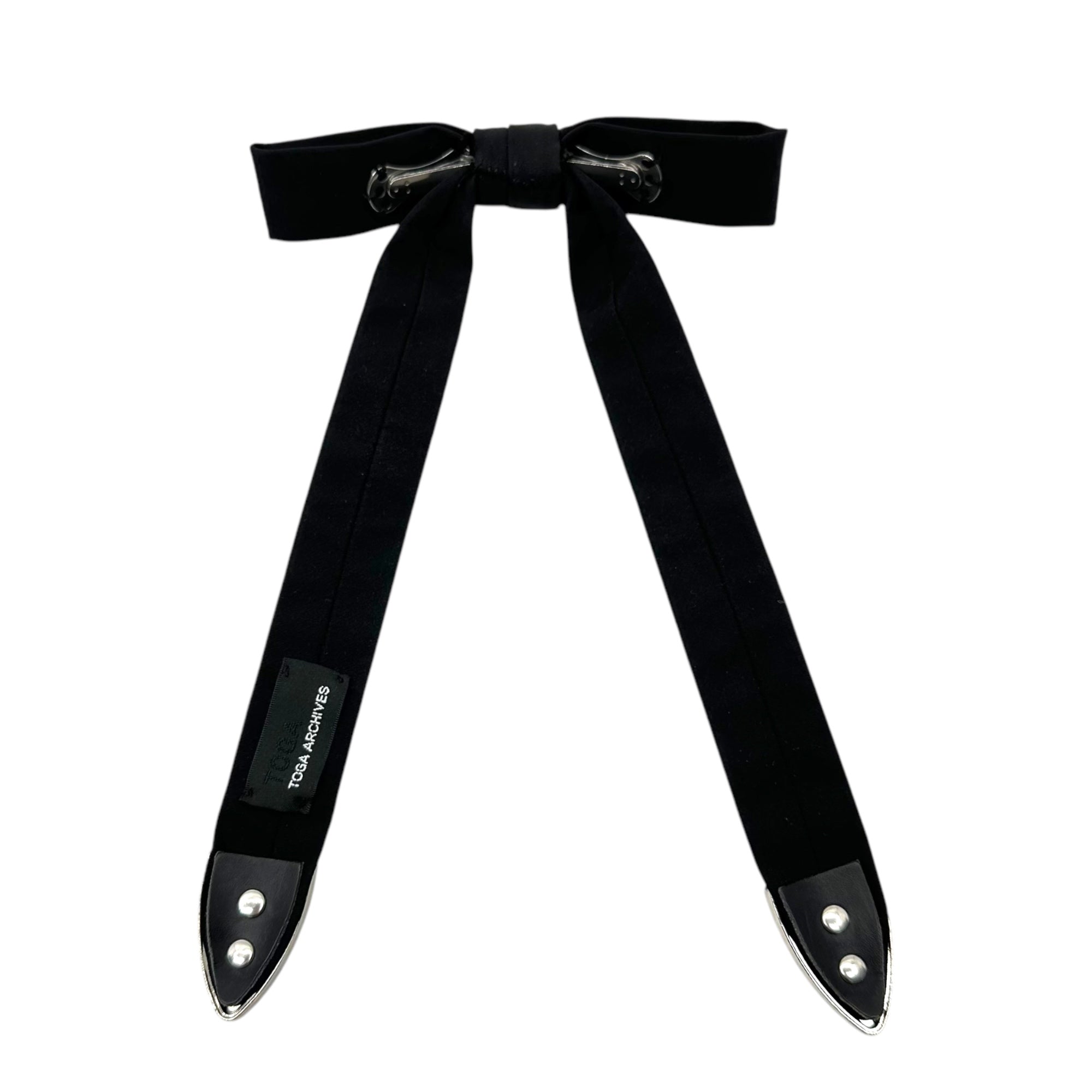TOGA ARCHIVES(トーガ アーカイブス) Metal ribbon tie メタル リボン タイ TZ251-AC999 ブラック 蝶ネクタイ