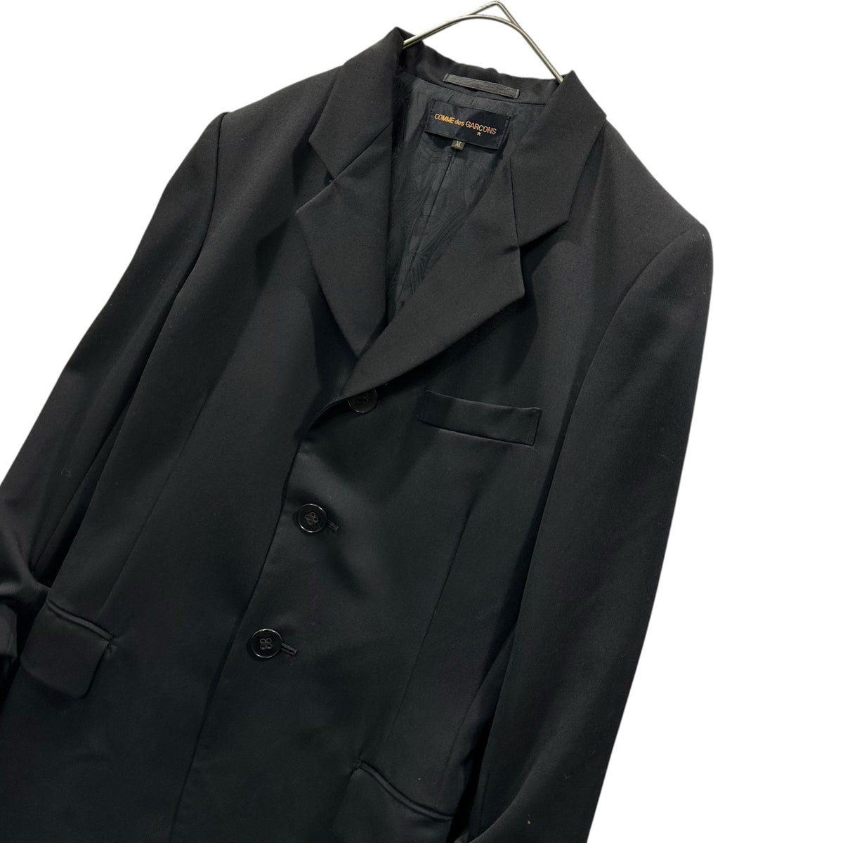 COMME des GARCONS(コムデギャルソン) 1992AW Lined Gathered Sleeves 3B Jacket ライニング ギャザー スリーブ 3B ジャケット GJ-05075 M ブラック 90's 90年代 テーラード