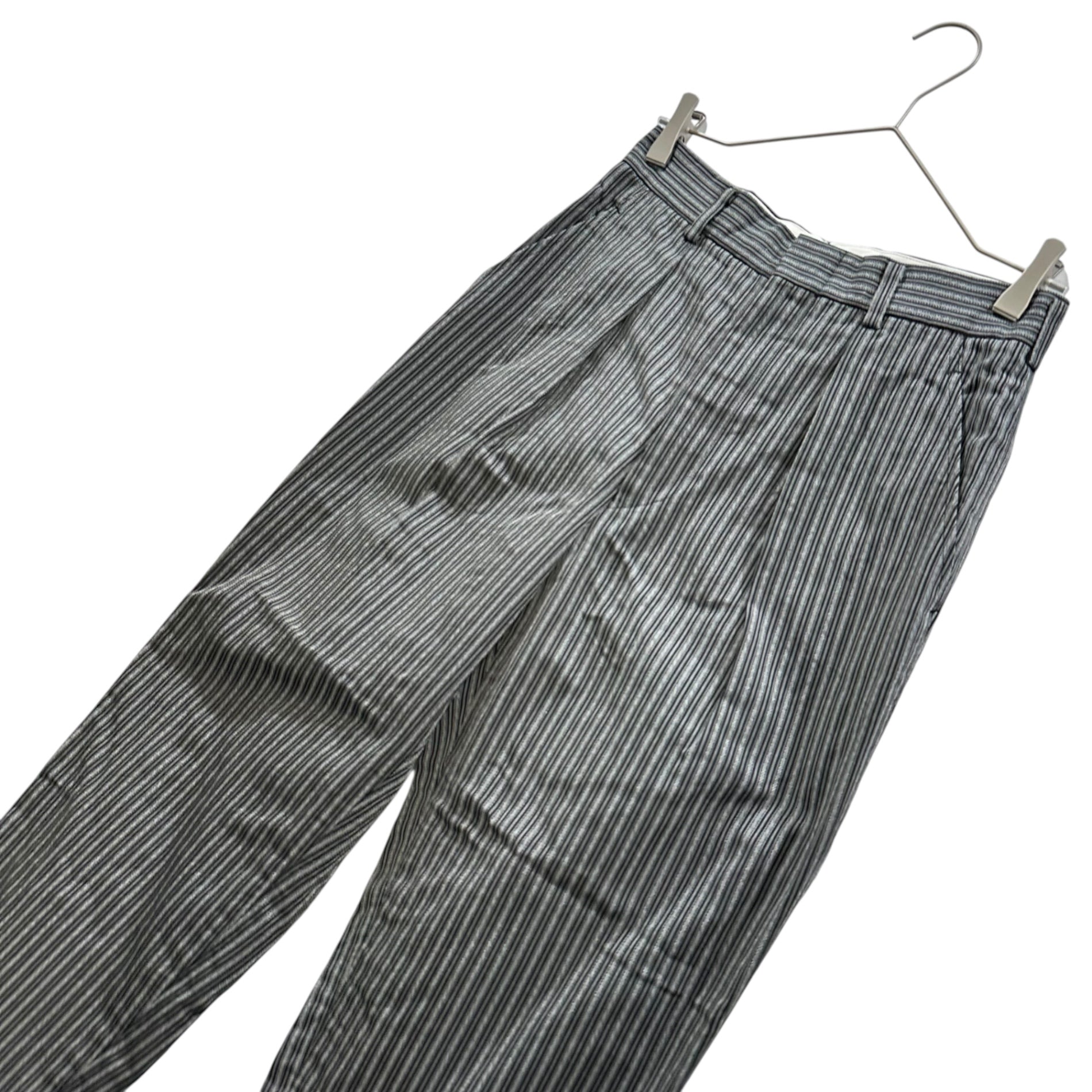 COMME des GARCONS(コムデギャルソン) 1995SS Nylon Striped Pants ナイロン ストライプ パンツ GP-10018S S グレー×ブラック AD1994