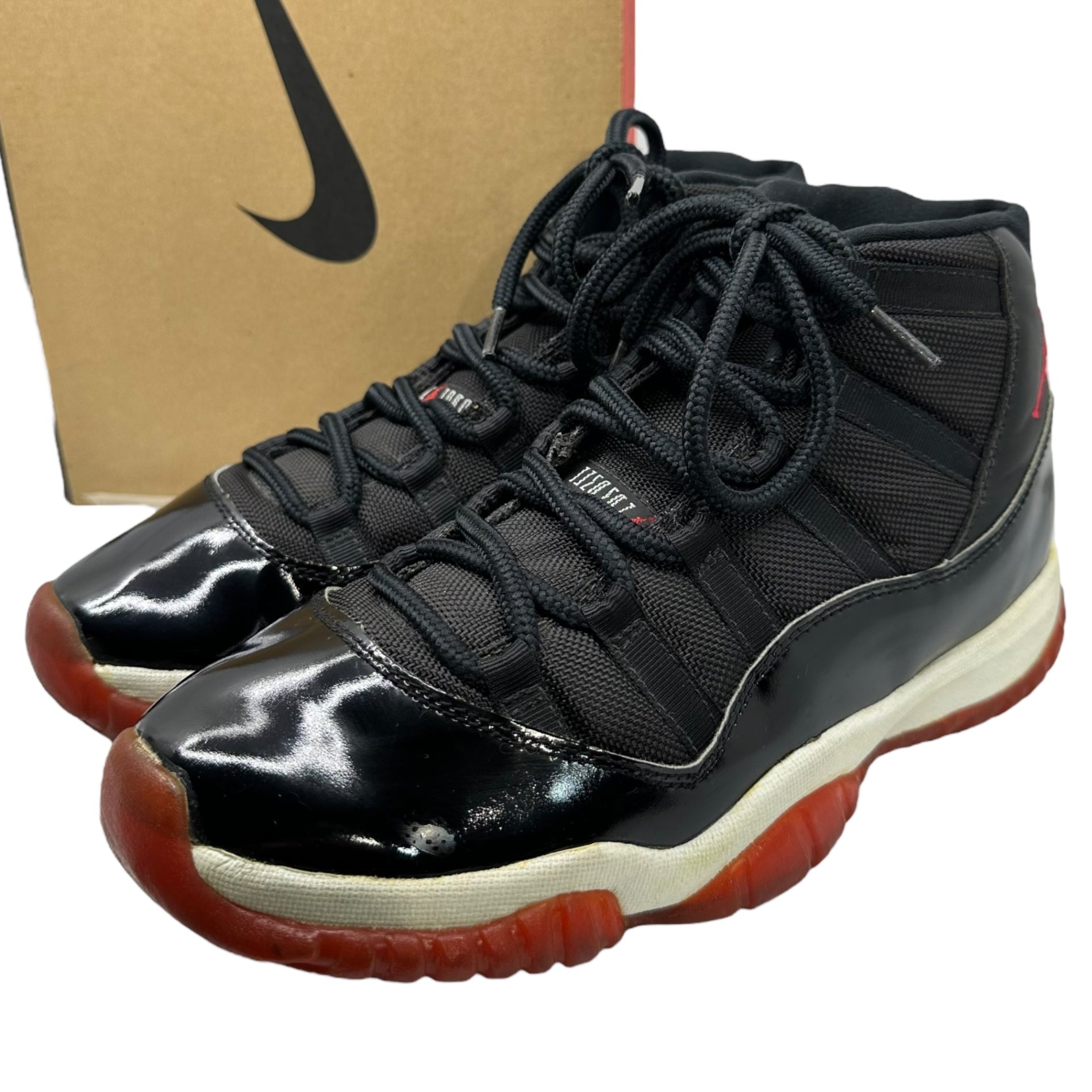 NIKE(ナイキ) 1995 AIR JORDAN 11 OG Playoffs エアジョーダン 11 オリジナル プレイオフ 130245-062 26.5cm ブラック×レッド 90's 90年代 ヴィンテージ 箱付 ハイカット スニーカー
