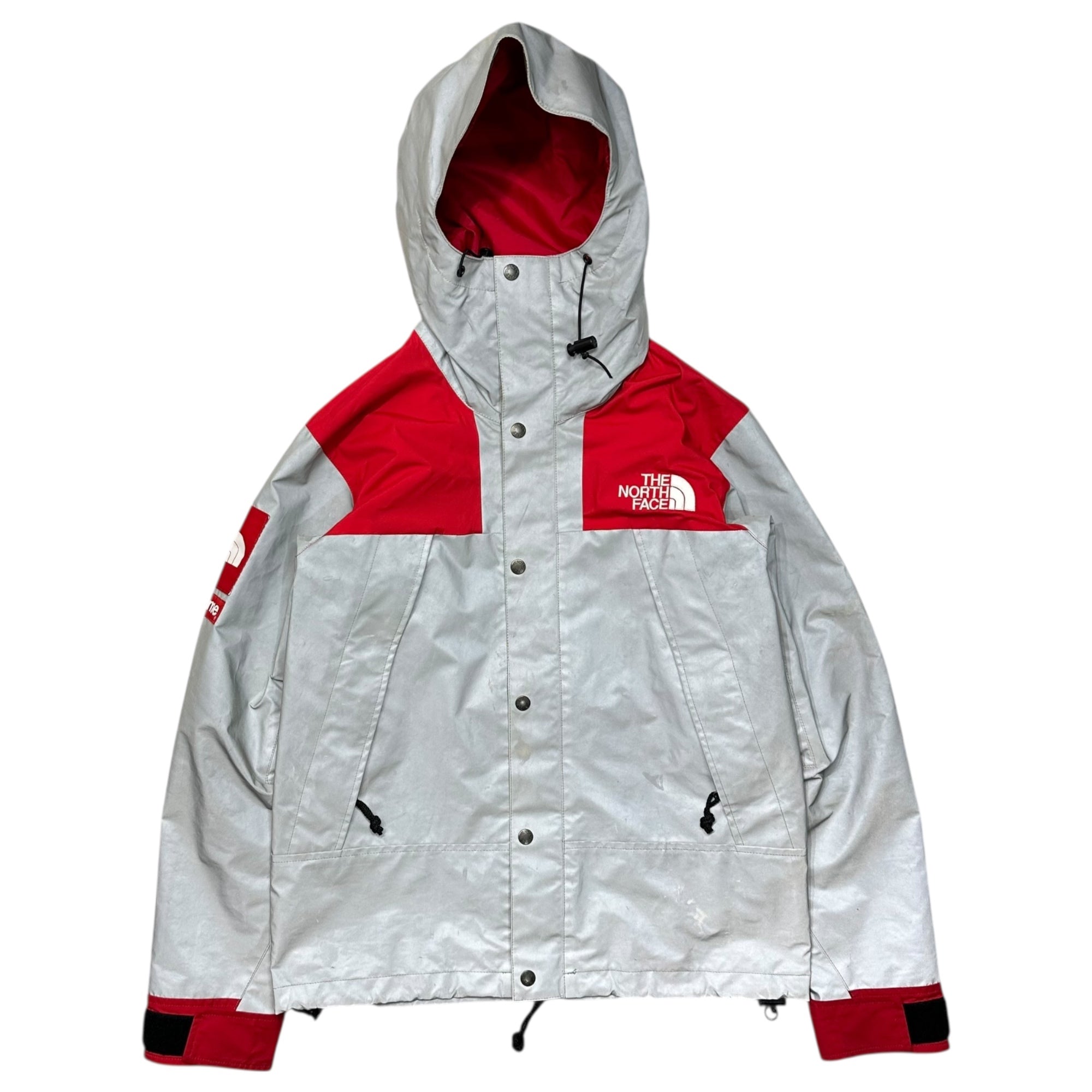 SUPREME × THE NORTH FACE(シュプリーム × ザ ノースフェイス) 13SS Reflective 3M Mountain Parka リフレクティブ マウンテンパーカー NP01300 S シルバー×レッド ジャケット
