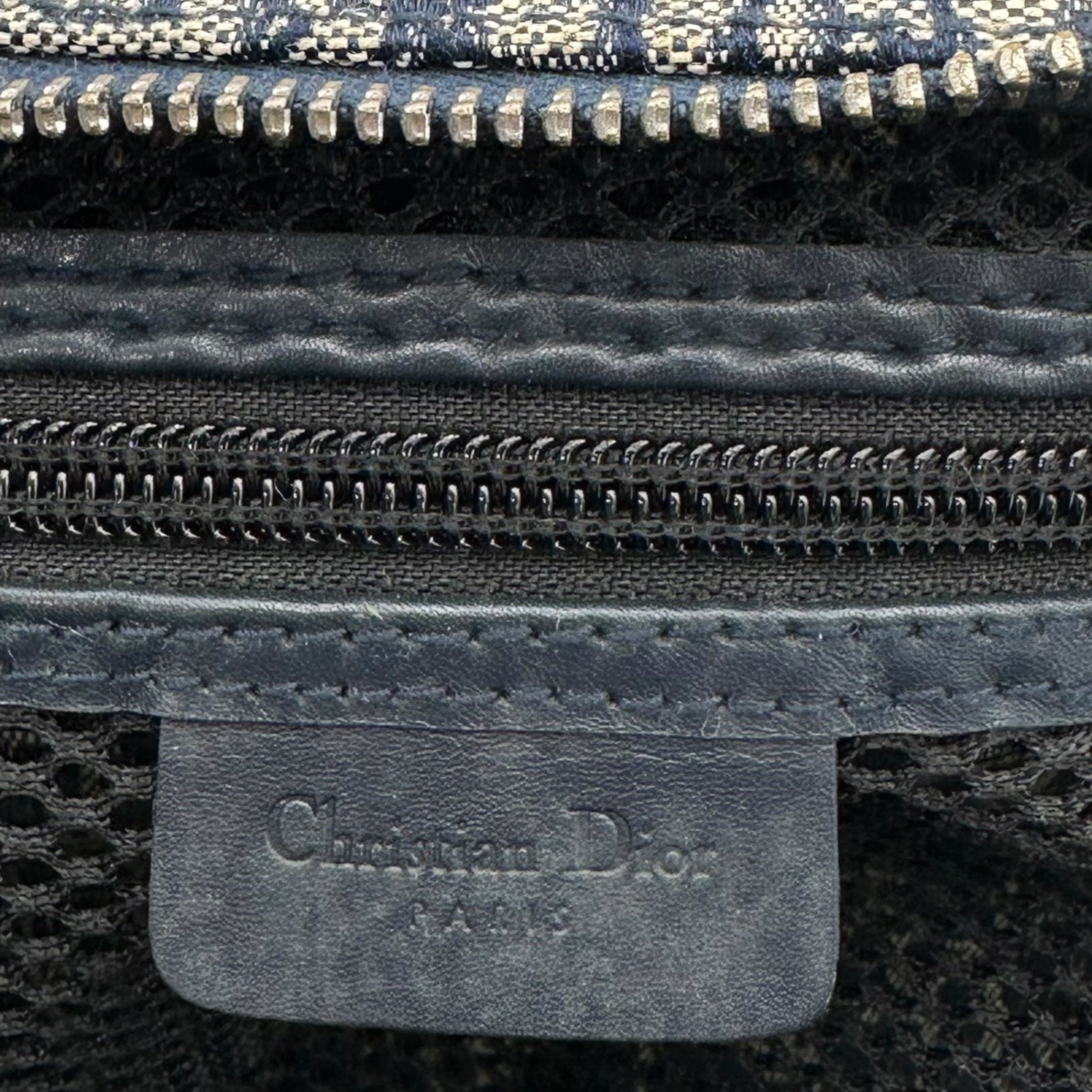 Christian Dior(クリスチャンディオール) Trotter Oblique Travel Handbag トロッター オブリーク トラベル ハンド バッグ MC0053 グレー×ネイビー