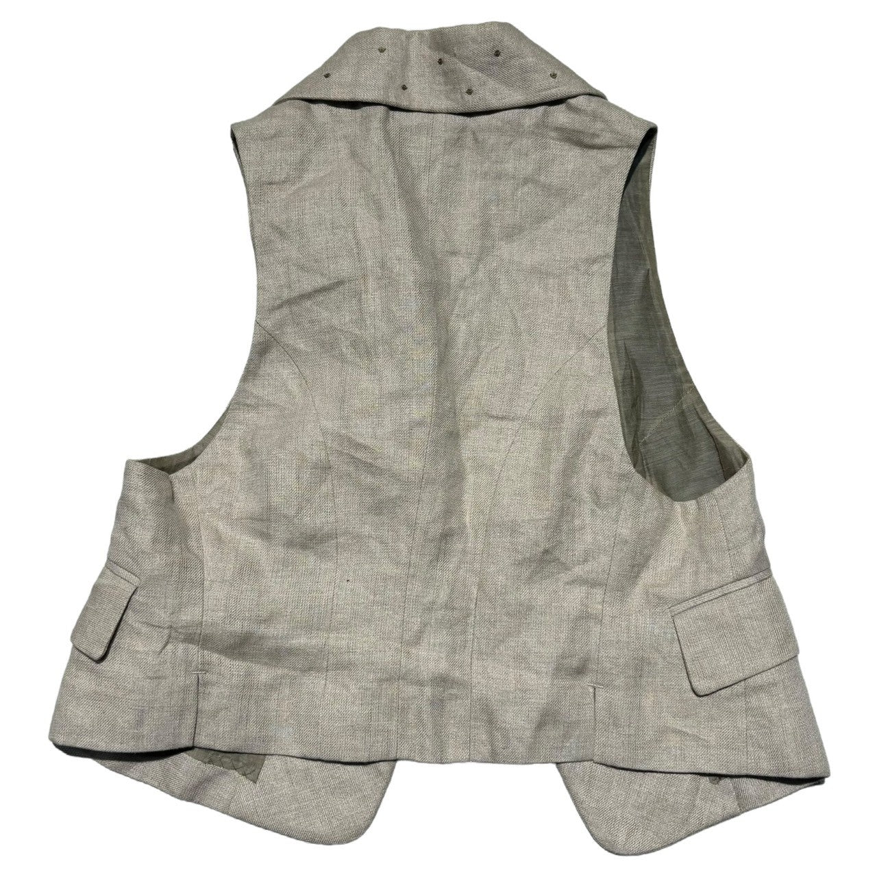 ROBES&CONFECTIONS(ローブスアンドコンフェクションズ) スパンコール装飾ベスト SiZE FREE ベージュ 襟汚れ有