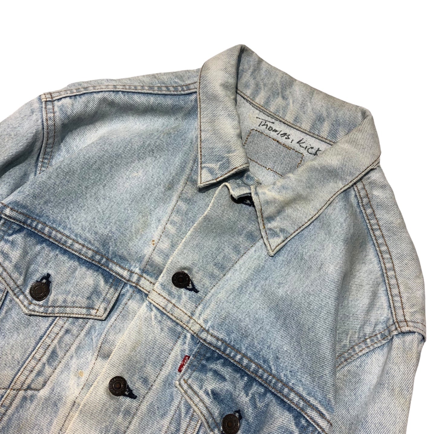 Levi's(リーバイス) 70's~80's 4th ヴィンテージデニムジャケット/トラッカージャケット 70505 表記無し(Mサイズ程度) ライトインディゴ/ブルー系 80年代~90年代