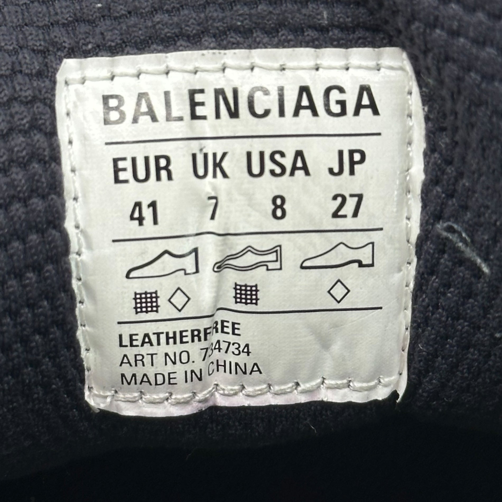 BALENCIAGA(バレンシアガ) 3XL MONOCOLOR/MESH/RUB/W/BLACK ローカット スニーカー 734734 27cm ブラック