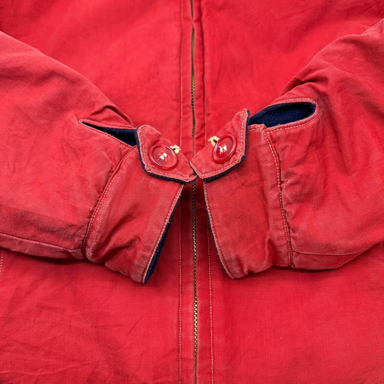 VINTAGE(ヴィンテージ) 70's~80's TALON ZIP Vintage Reversible Wool Swing Top ヴィンテージ リバーシブル ウール スイング トップ 表記無(S程度) ネイビー×レッド ジャケット ブルゾン 古着
