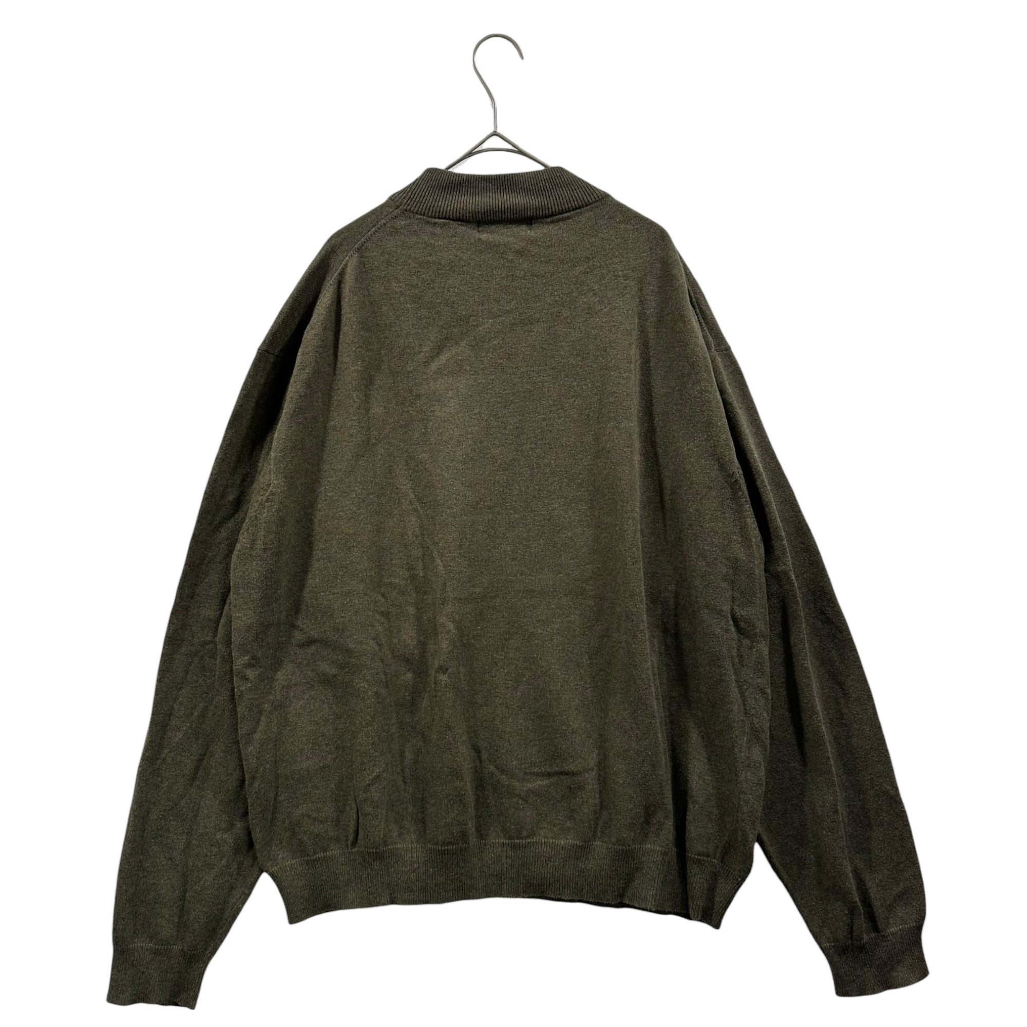 Pierre Cardin(ピエールカルダン) Mock neck long sleeve knit モックネック 長袖 ニット L カーキ