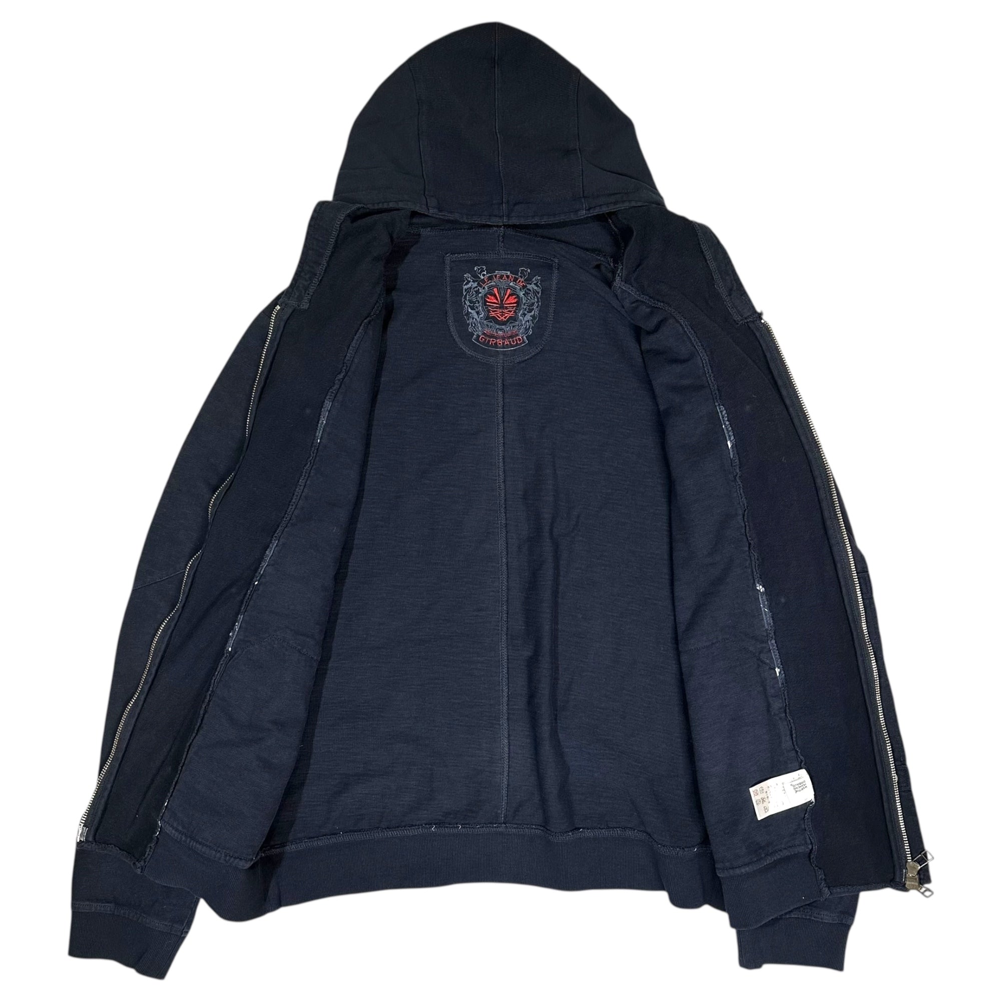 MARITHE FRANCOIS GIRBAUD(マリテフランソワジルボー) 00's Hooded Sweat Jacket フーデット スウェット ジャケット M5-6053 M ネイビー Y2K ジップ パーカー