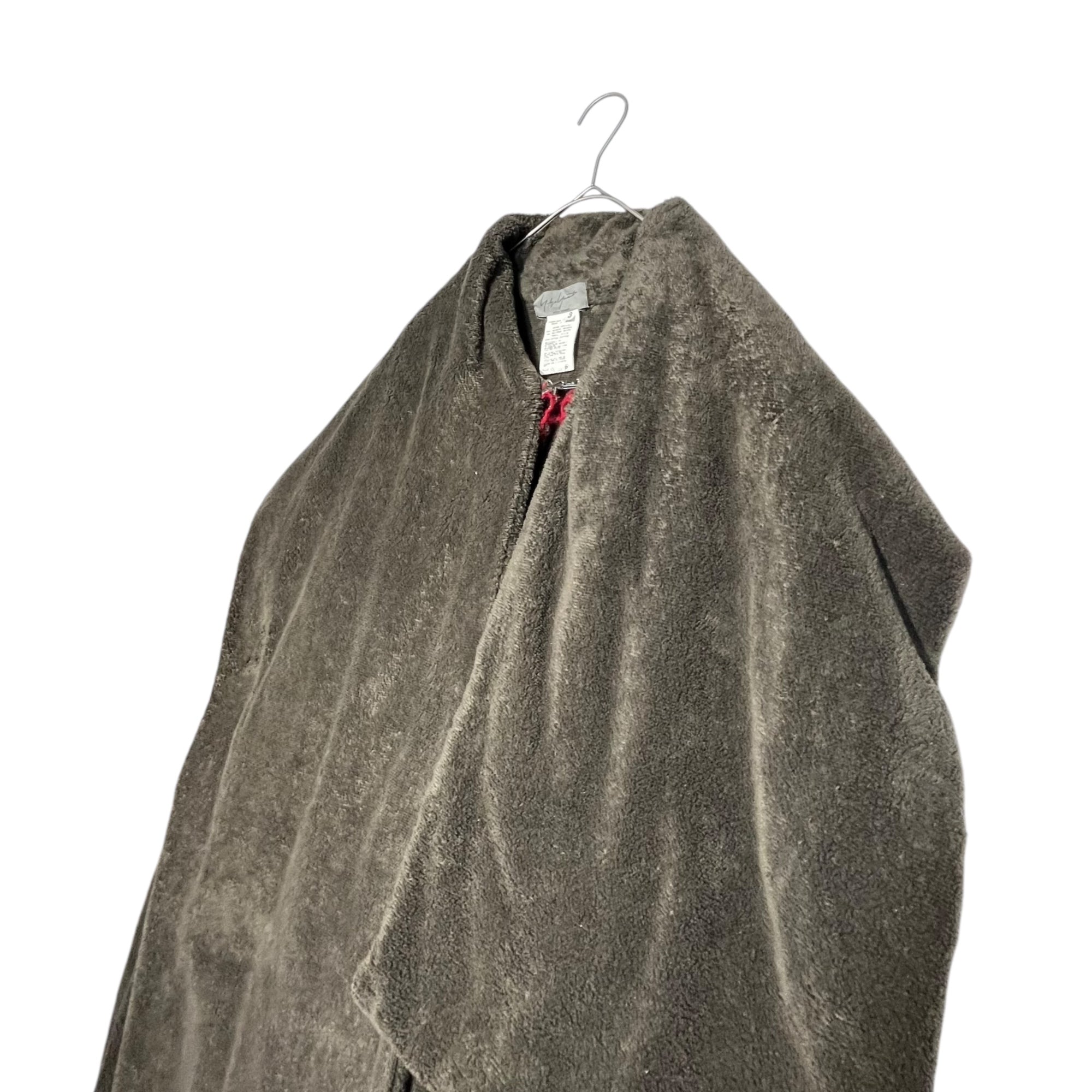 YOHJI YAMAMOTO POUR HOMME(ヨウジヤマモトプールオム) 12-13AW Collection runway worn blanket cloak コレクションランウェイ着用 毛布マント HD-C20-007 3 ブラウン×レッド