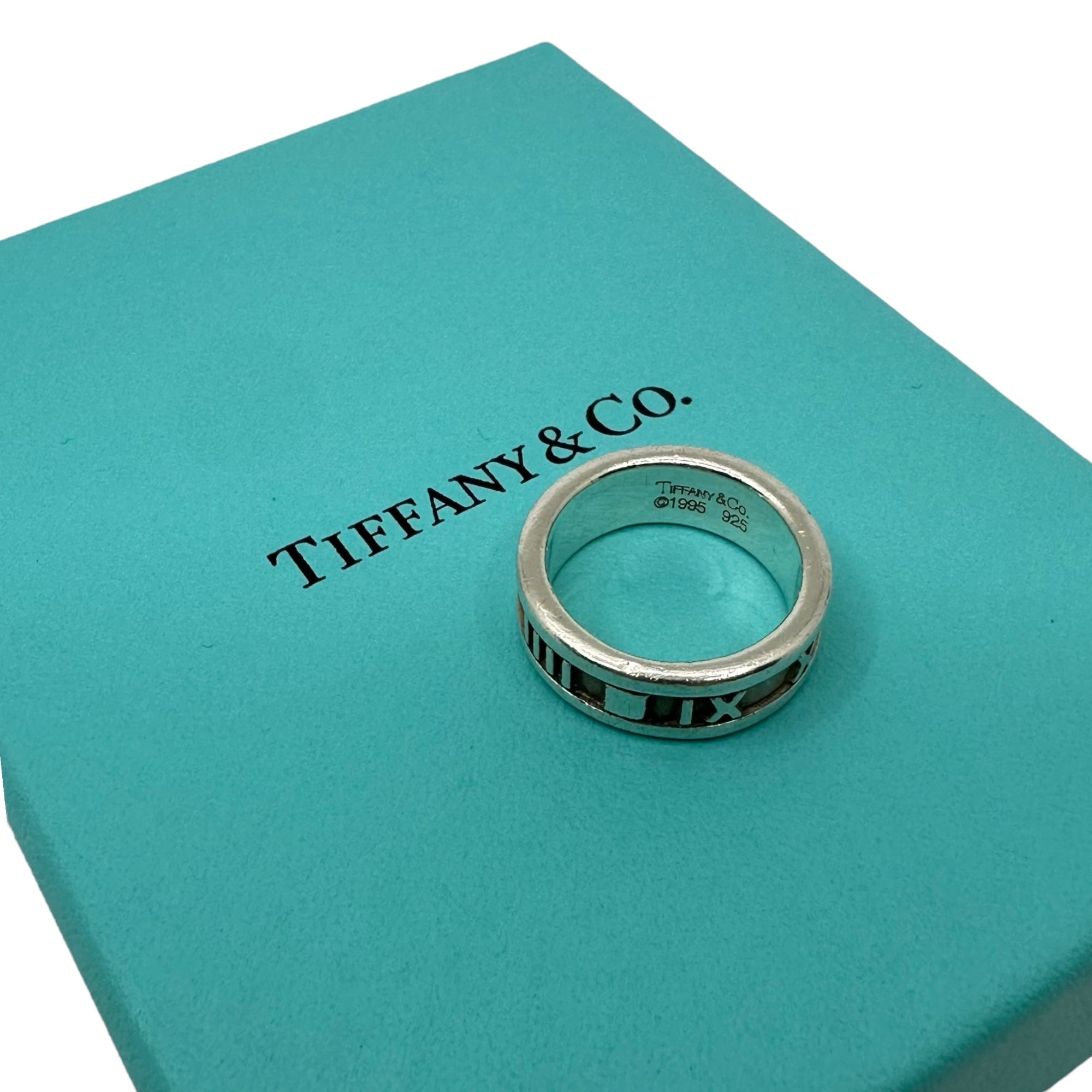 TIFFANY & CO.(ティファニー) 90's Atlas アトラス リング 9号 シルバー 1995 925 指輪 90年代 ヴィンテージ OLD 箱・袋付