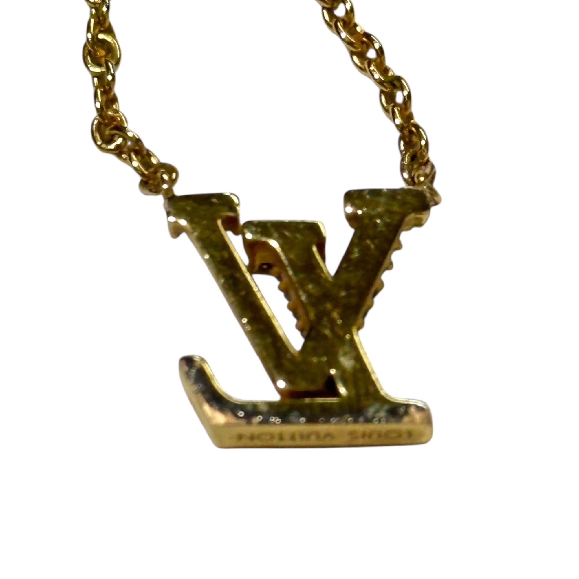 LOUIS VUITTON(ルイヴィトン) LV ICONIC NECKLACE アイコニック ネックレス M00596 ゴールド AK4212 ライトストーン ロゴ