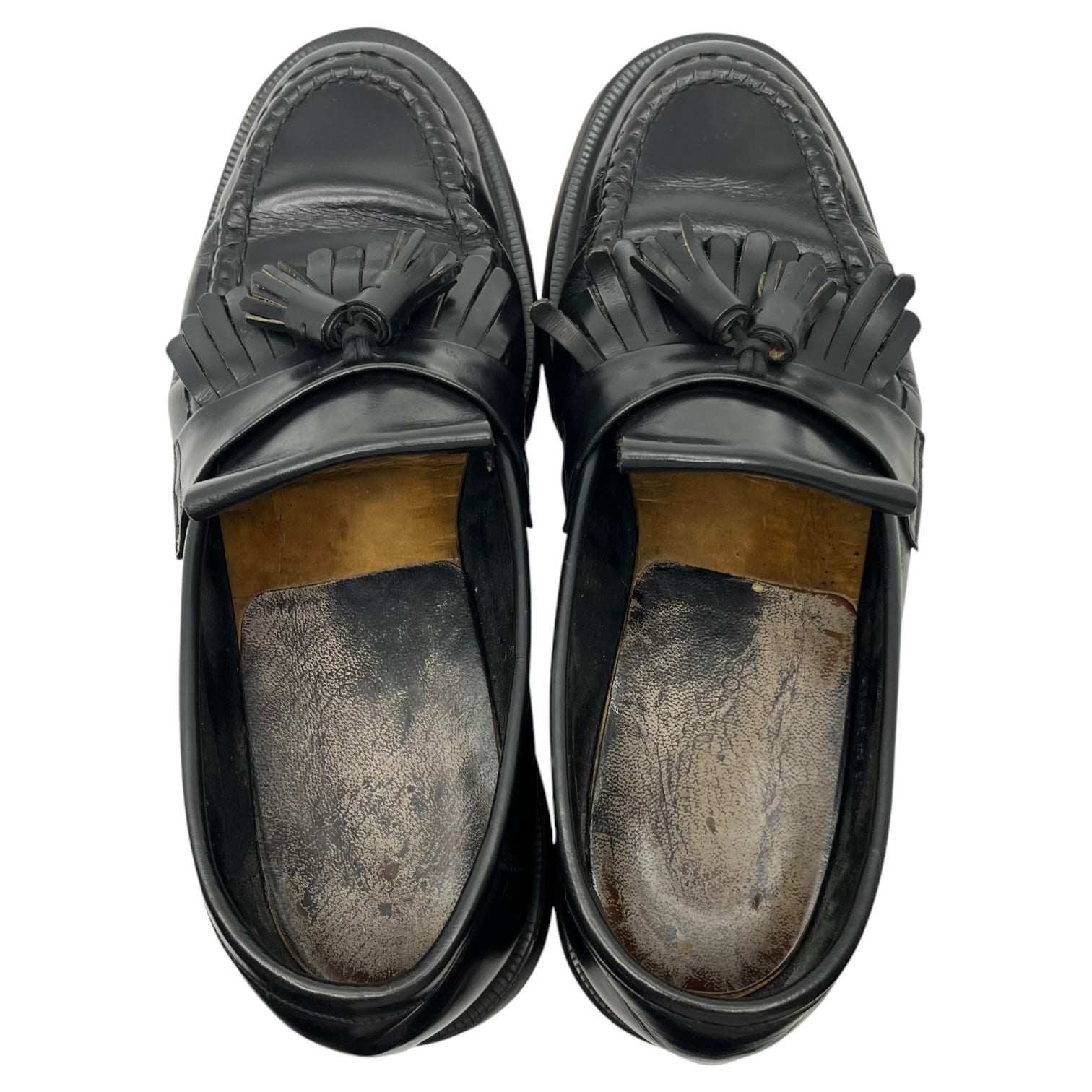 Loake(ローク) England made Vintage tassel loafers イングランド製 ヴィンテージ タッセル ローファー 8(26.5cm程度) ブラック DR.MARTENS ドクターマーチン ソール使用 レザー シューズ