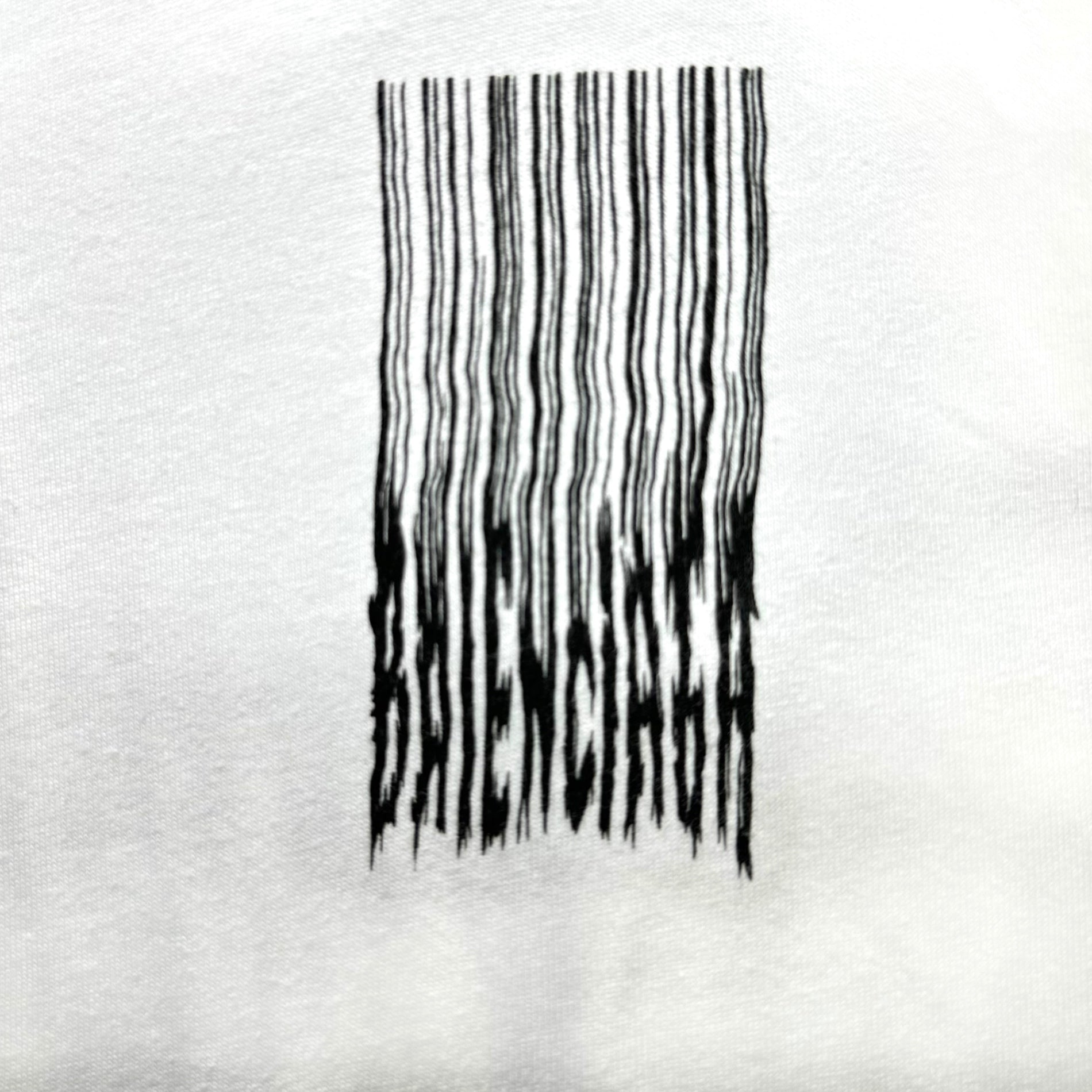 BALENCIAGA(バレンシアガ) 21AW Barcode Logo Graphic T-Shirt バーコード ロゴ グラフィック Tシャツ 661715 M ホワイト