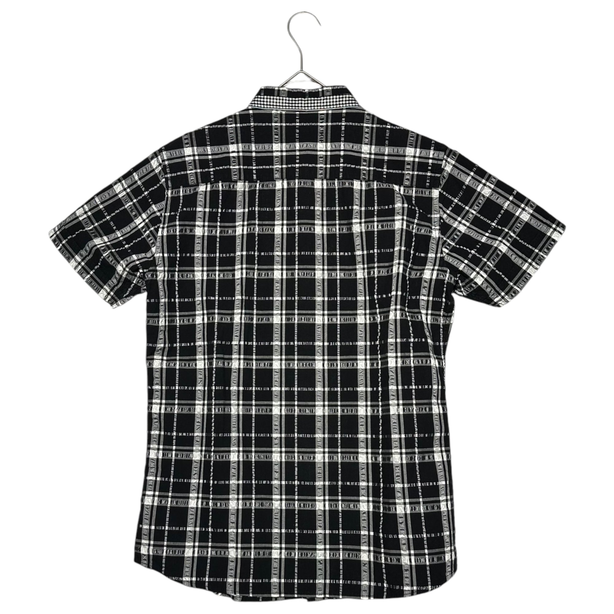 MARITHE FRANCOIS GIRBAUD(マリテフランソワジルボー) 00's Press Check Short Sleeve Shirt 00年代 プレス チェック 半袖 シャツ M6-5351 M ブラック×ホワイト