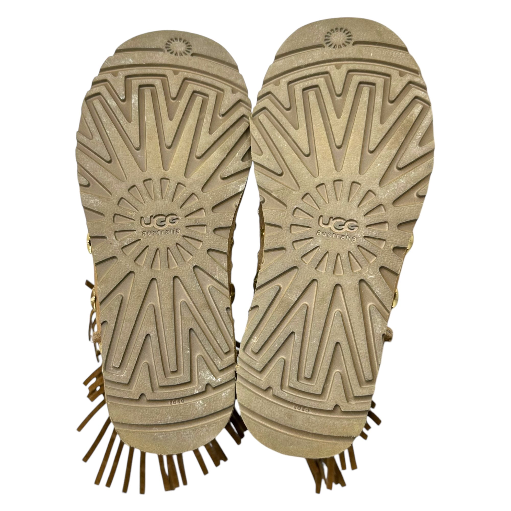 UGG×JIMMY CHOO(アグ×ジミーチュウ) Star studded mouton boots スタースタッズ ムートン ブーツ 3044W 24cm ブラウン ボア コラボ