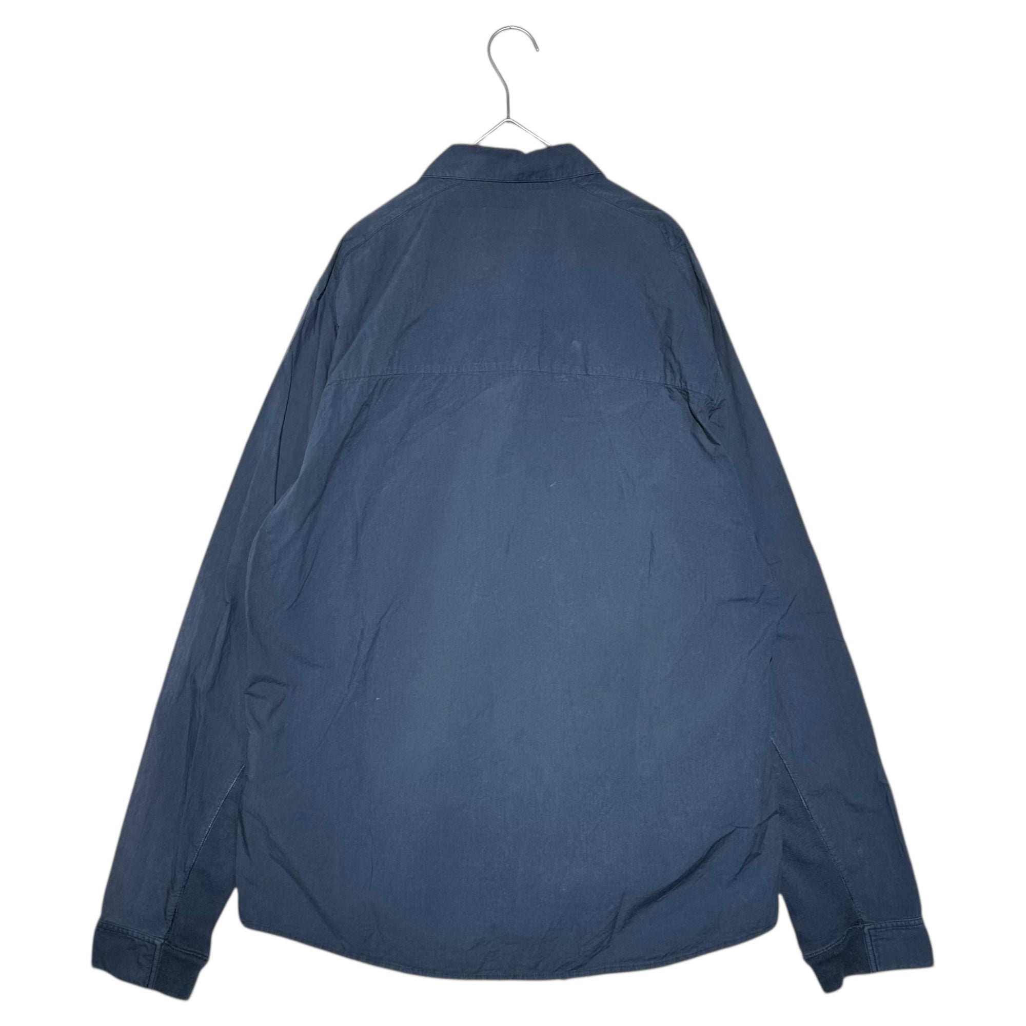 STONE ISLAND(ストーンアイランド) 13SS Cotton Zip-Up Shirt コットン ジップ アップ シャツ 581512702 XL ネイビー 長袖