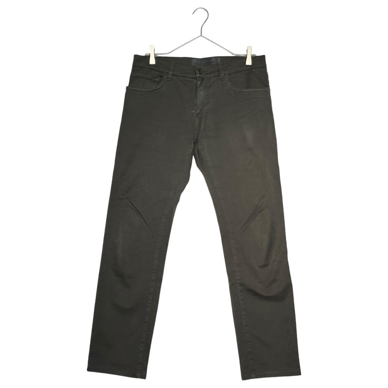 DOLCE&GABBANA(ドルチェ&ガッバーナドルガバ) stretch chino trousers ストレッチ チノ トラウザー パンツ G6QJLT G8T69 48(L程度) チャコールグレー