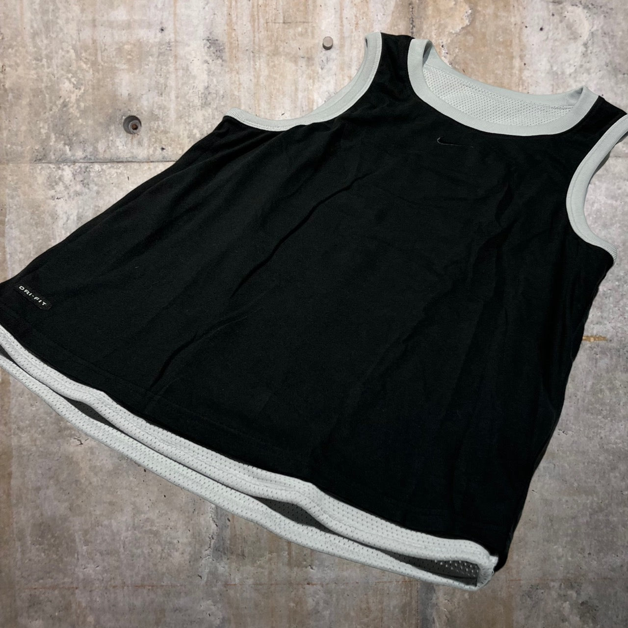 NIKE(ナイキ) 00'sリバーシブルロゴ刺繍タンクトップ/ユニフォーム/ゲームシャツ S ブラック