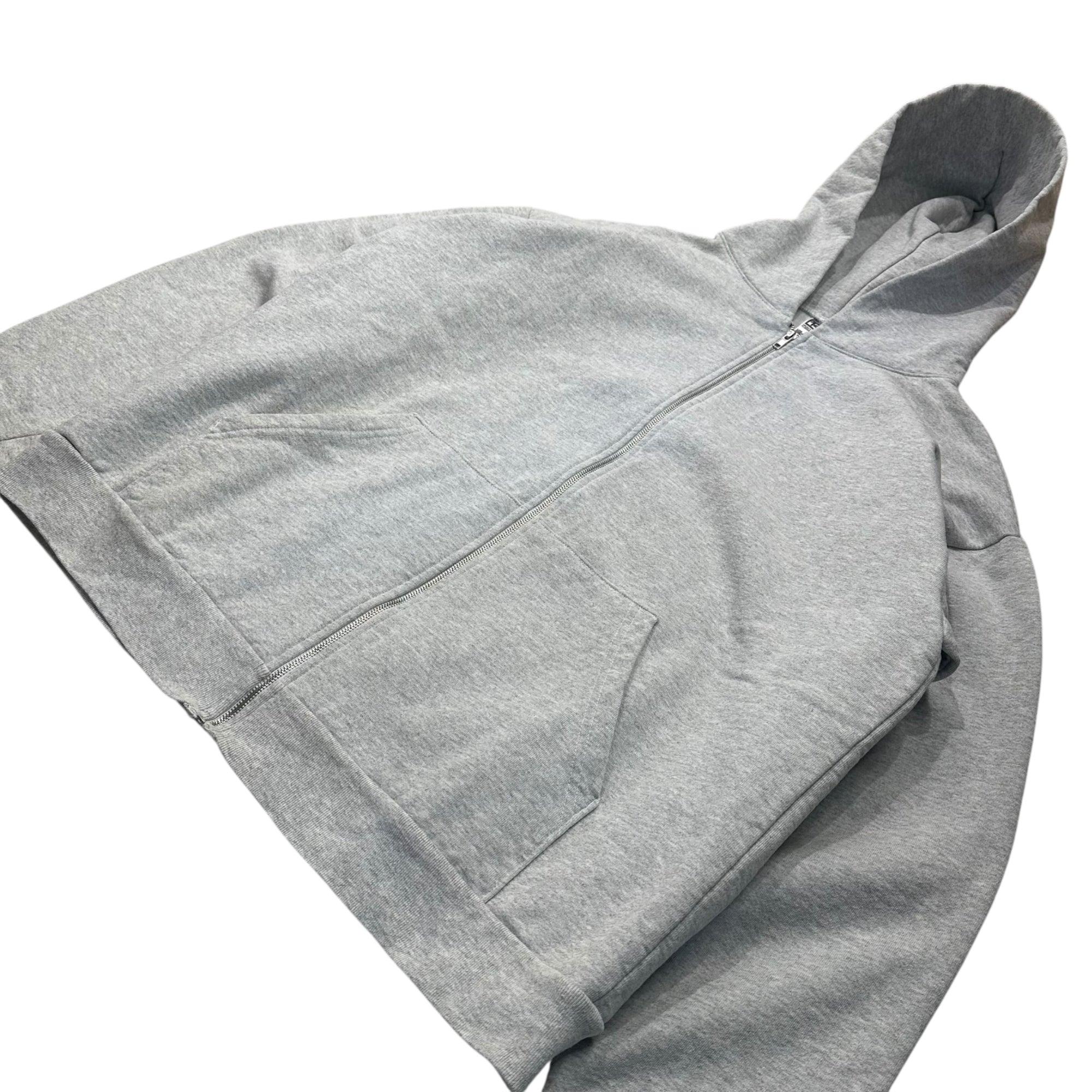 LOS ANGELES APPAREL(ロサンゼルスアパレル) 14oz HEAVY FLEECE HOODED ZIP UP SWEATSHIR ヘビィーウェイト ジップアップ パーカー XL ライトグレー