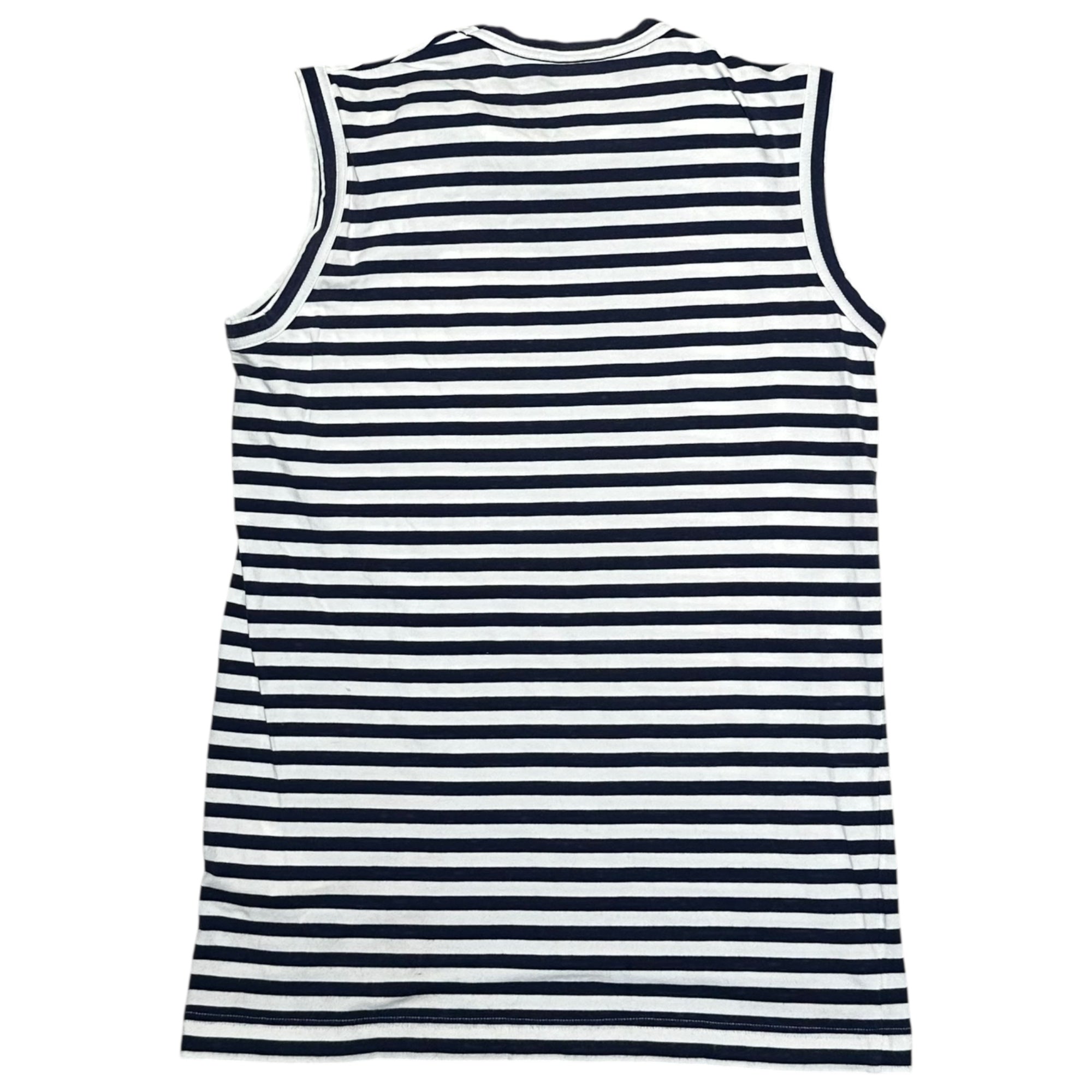 TAO COMME des GARCONS(タオコムデギャルソン) 09SS Sleeveless Striped T-Shirt ノースリーブ ボーダー Tシャツ 3C-T038 M ホワイト×ネイビー AD2008