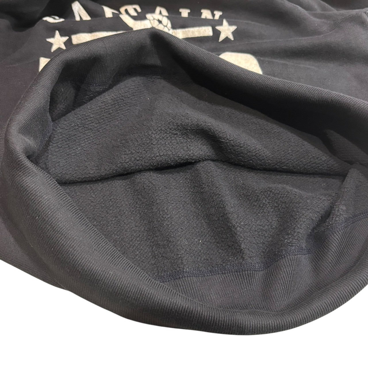 VINTAGE(ヴィンテージ) 60's "CAPTAIN" フロッキー スウェット ラグラン スウェット flocked sweat raglan sweat 表記無し(SM程度) ブラック 60年代 墨黒 古着