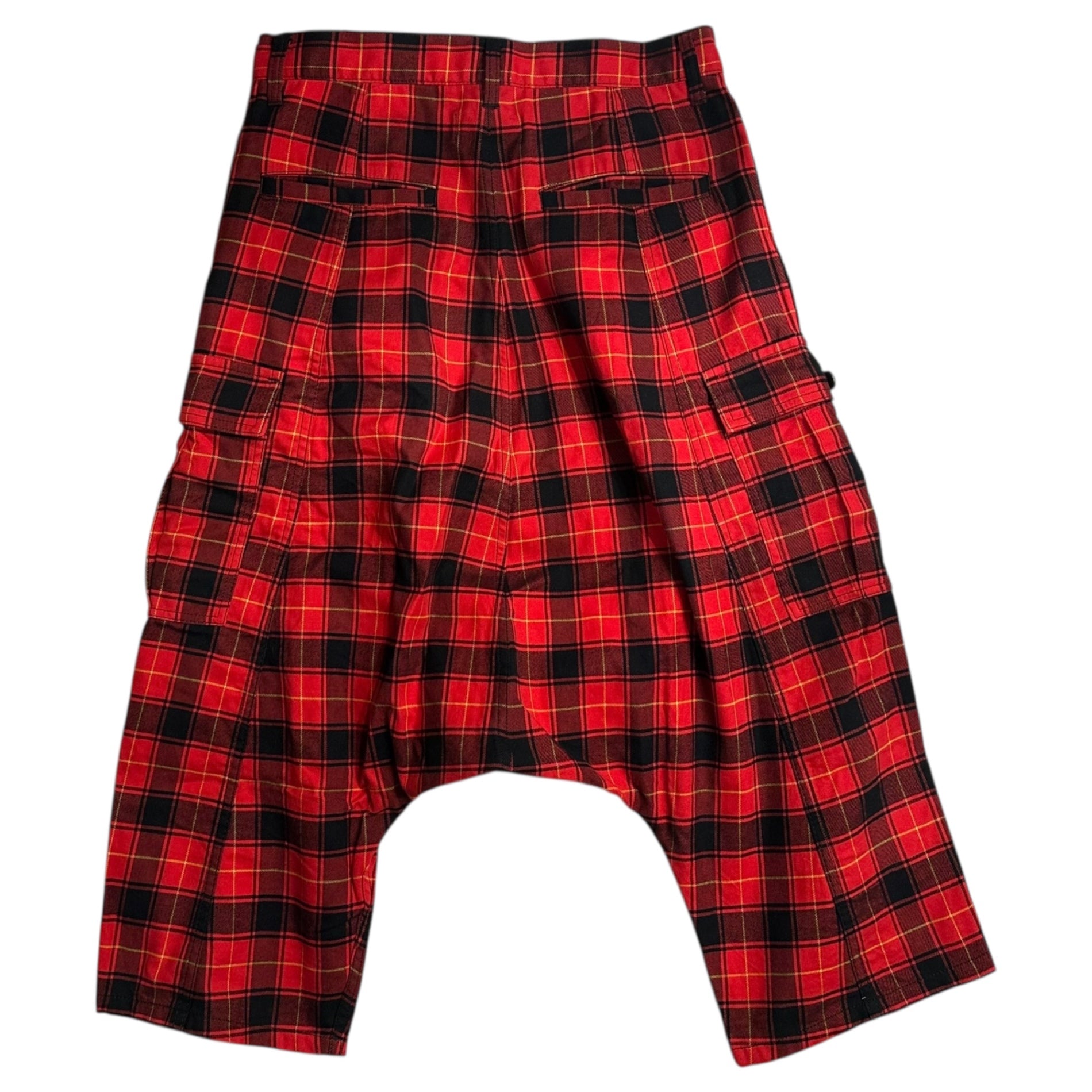 tricot COMME des GARCONS(トリココムデギャルソン) 13AW Cotton Flannel Sarouel Check Pants コットン ネル サルエル チェック パンツ TL-P013 M レッド AD2013 男性着用可能