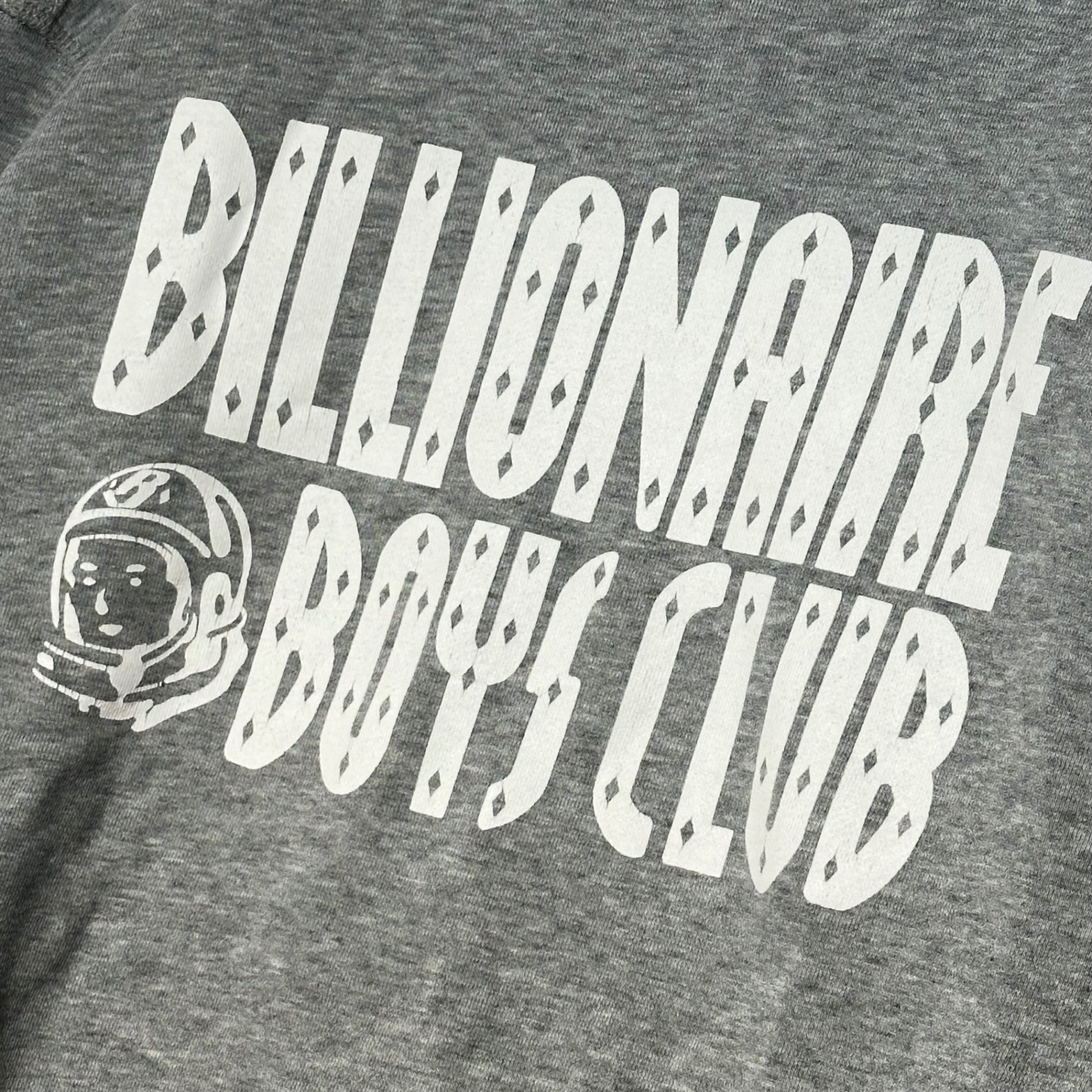 B.B.C(ビリオネアボーイズクラブ) Front logo print crew neck sweatshirt フロント ロゴ プリント クルーネック スウェット L グレー×ホワイト