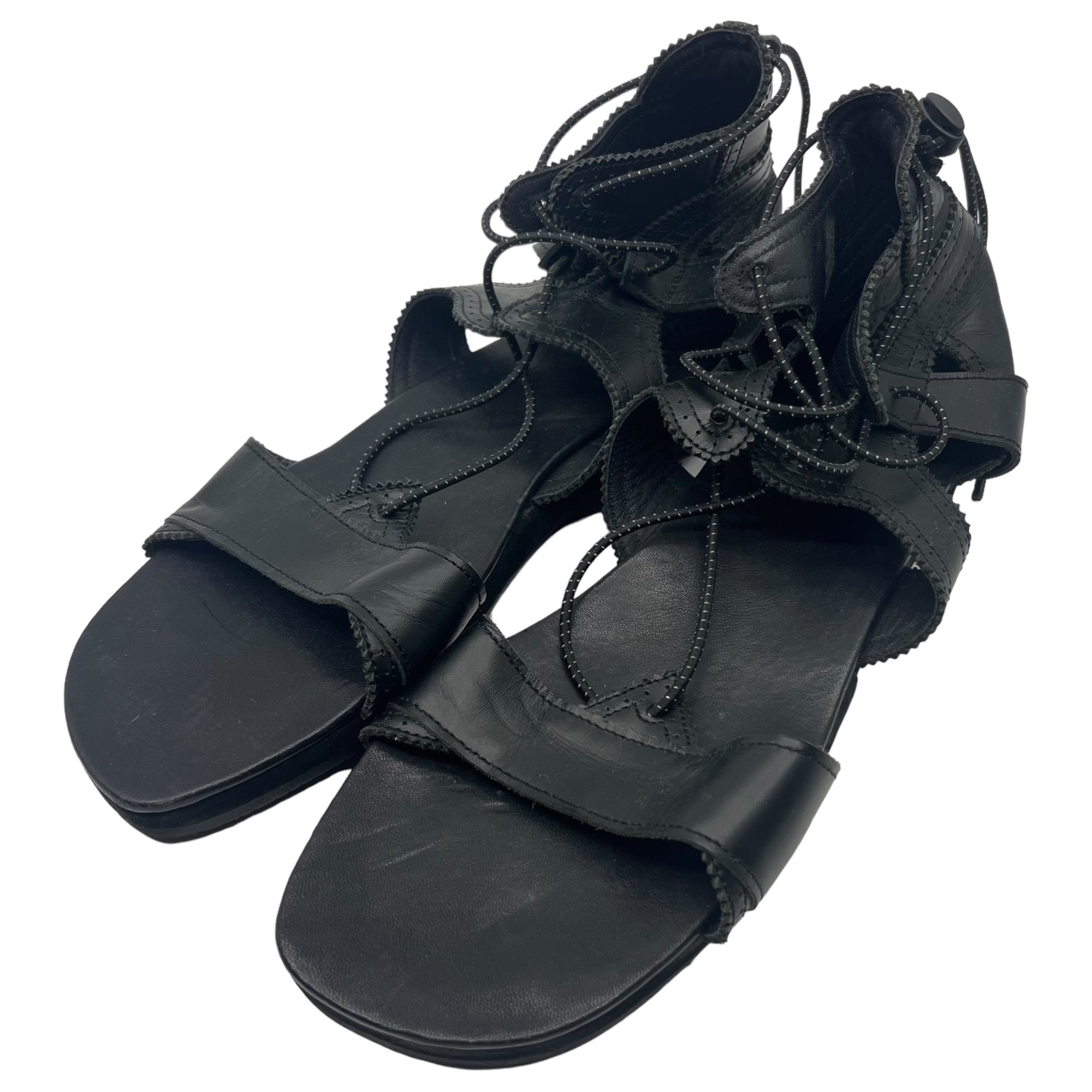 yoshio kubo(ヨシオクボ) レザー レースアップ サンダル 表記無し ブラック