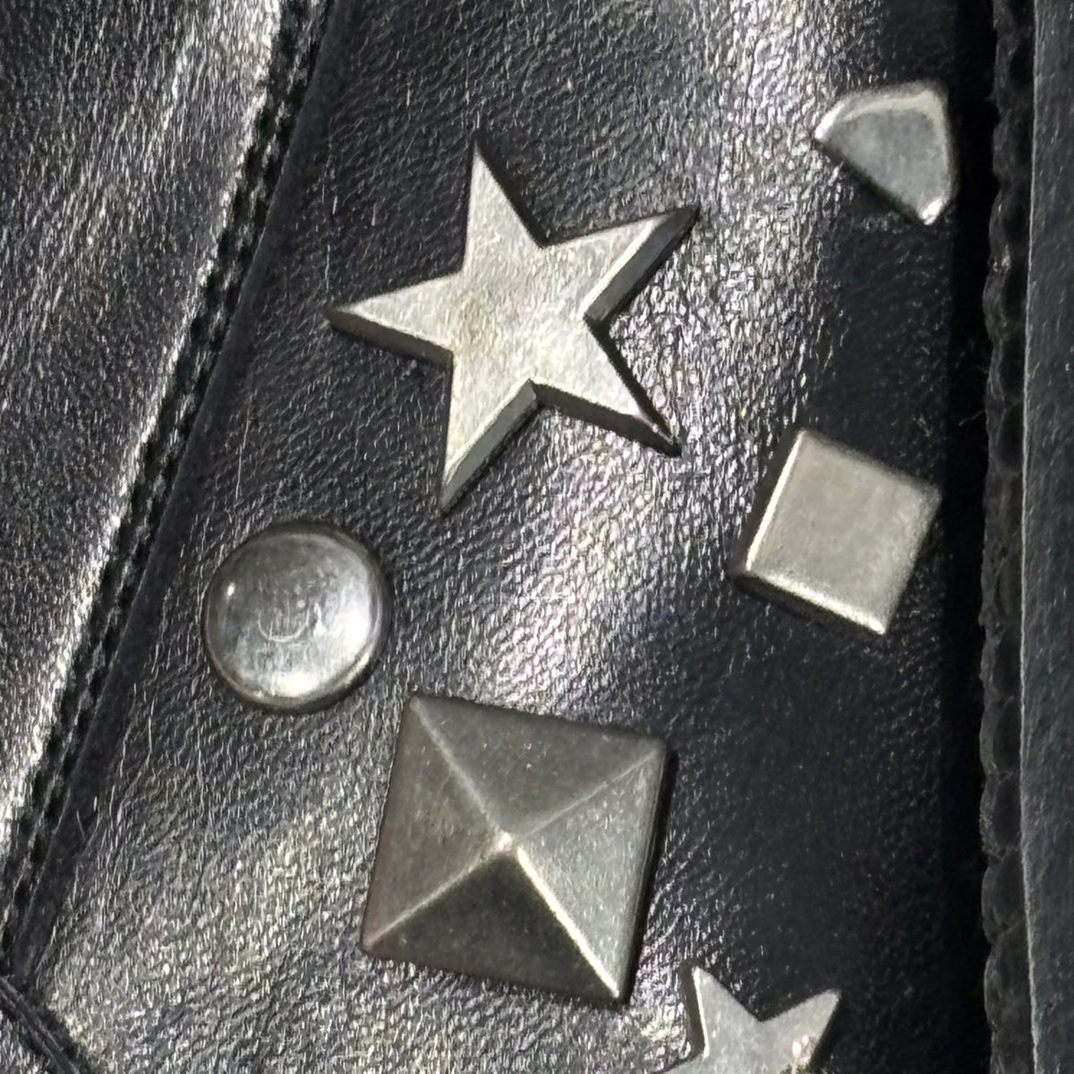 COMME des GARCONS(コムデギャルソン) Mixed-Stud Leather Shoes ミックス スタッズ レザー シューズ 22cm ブラック×シルバー アーカイブ