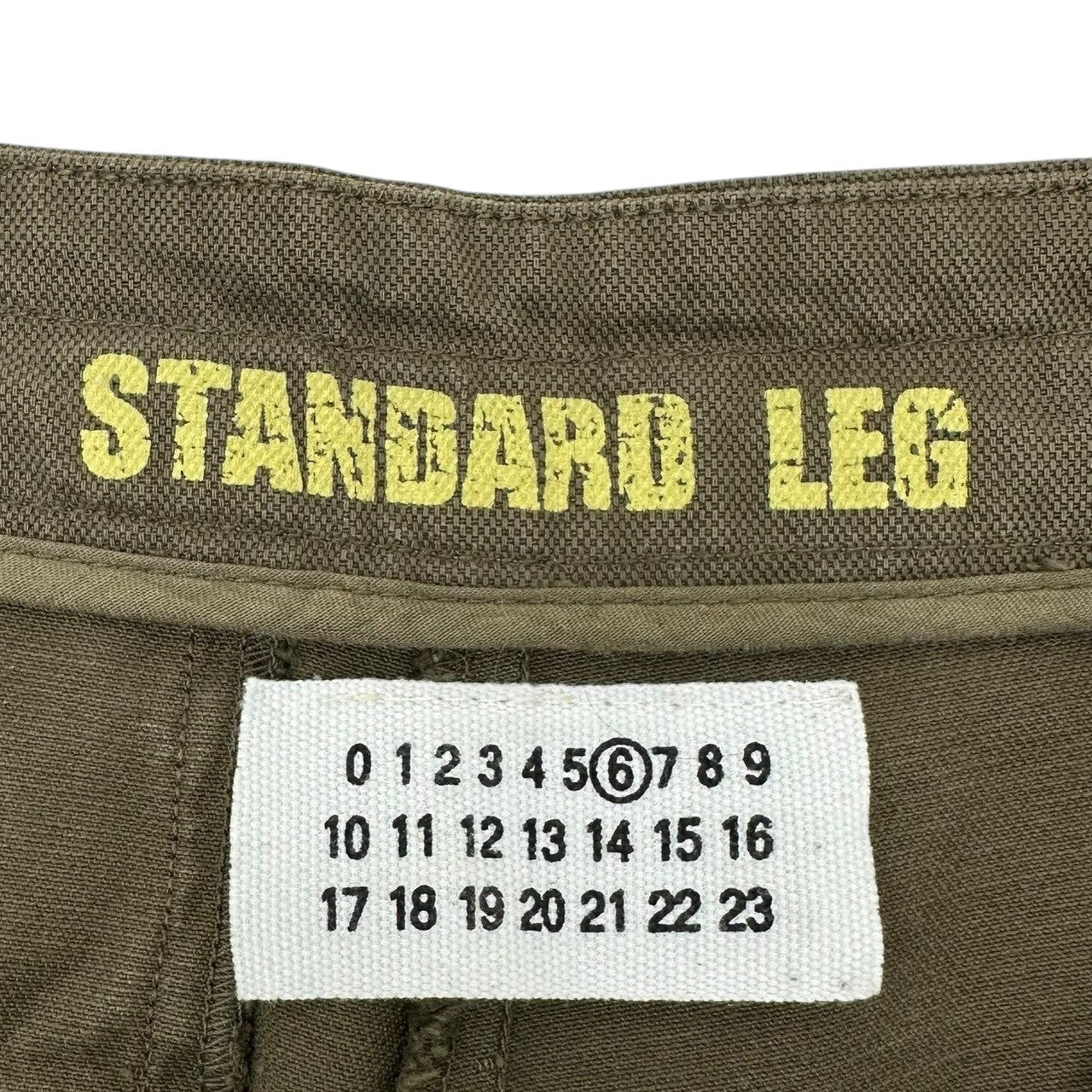 Maison Martin Margiela(メゾン マルタンマルジェラ) 04AW ⑥ Archive cut-off zip-up denim アーカイブ カットオフ ジップ ストレート デニム パンツ 32 P186 40(L程度) カーキ 00's 6 STANDARD LEG 初期 本人期 ここのえ MM6