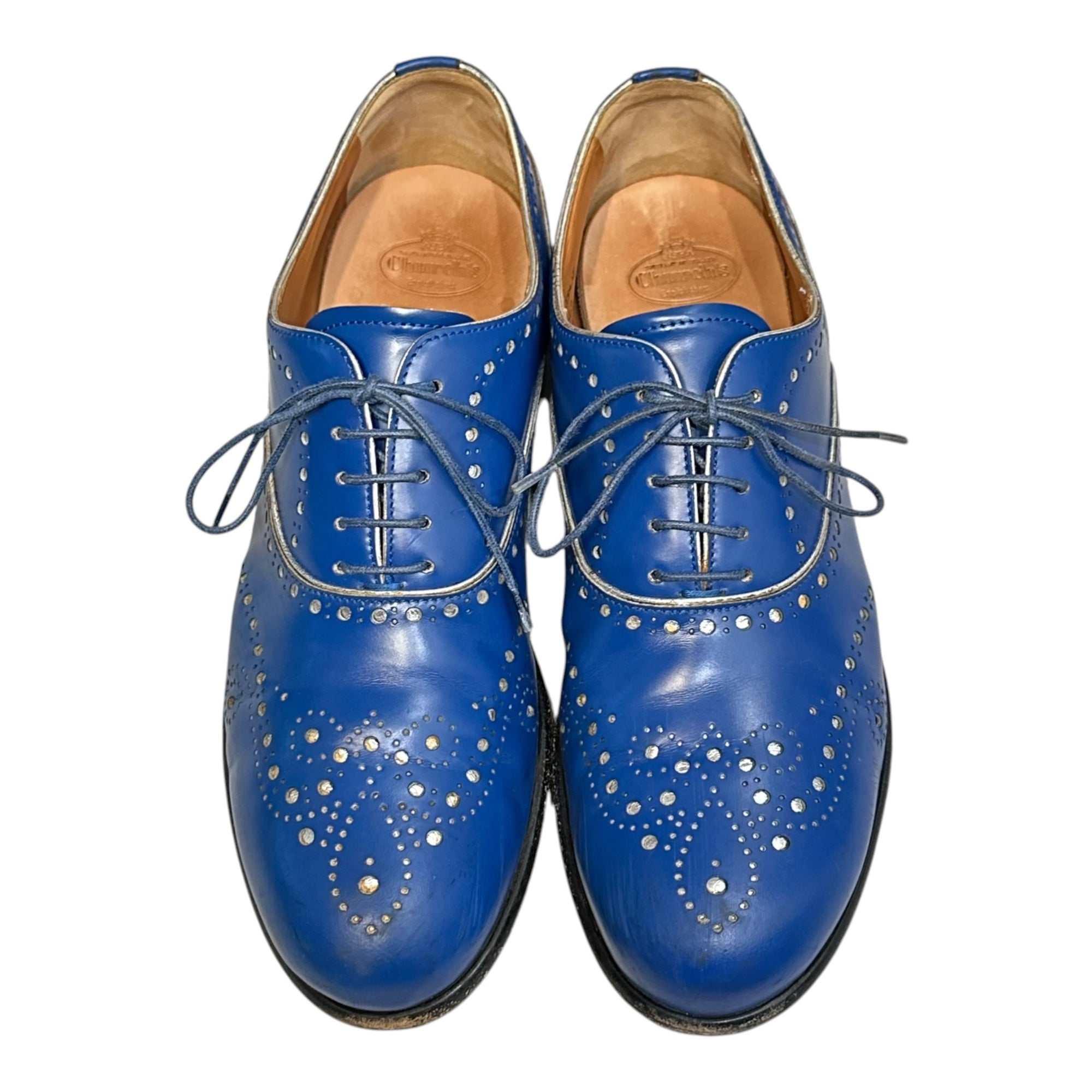church's(チャーチ) ROSALIE - ROIS CALF ロザリー メダリオン レザー シューズ DE0048 38(24.0cm程度) ブルー 革靴