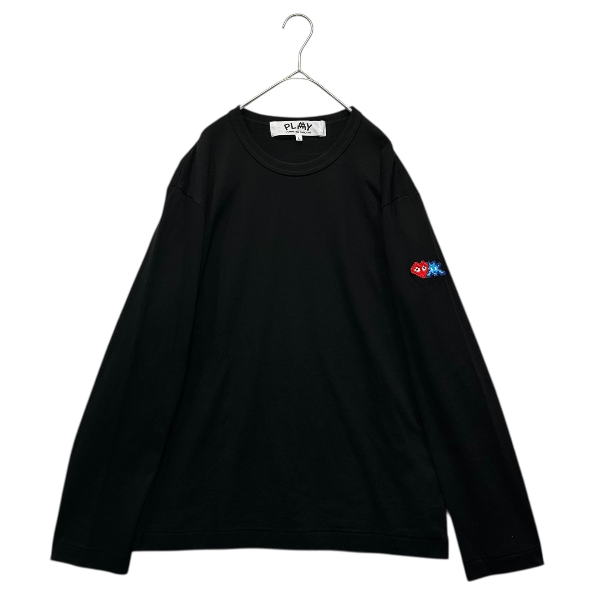 PLAY COMME des GARCONS(プレイコムデギャルソン) INVADER COTTON L/S T-SHIRT インベーダー コットン 長袖 Tシャツ ロンT AZ-T330 L ブラック AD2022