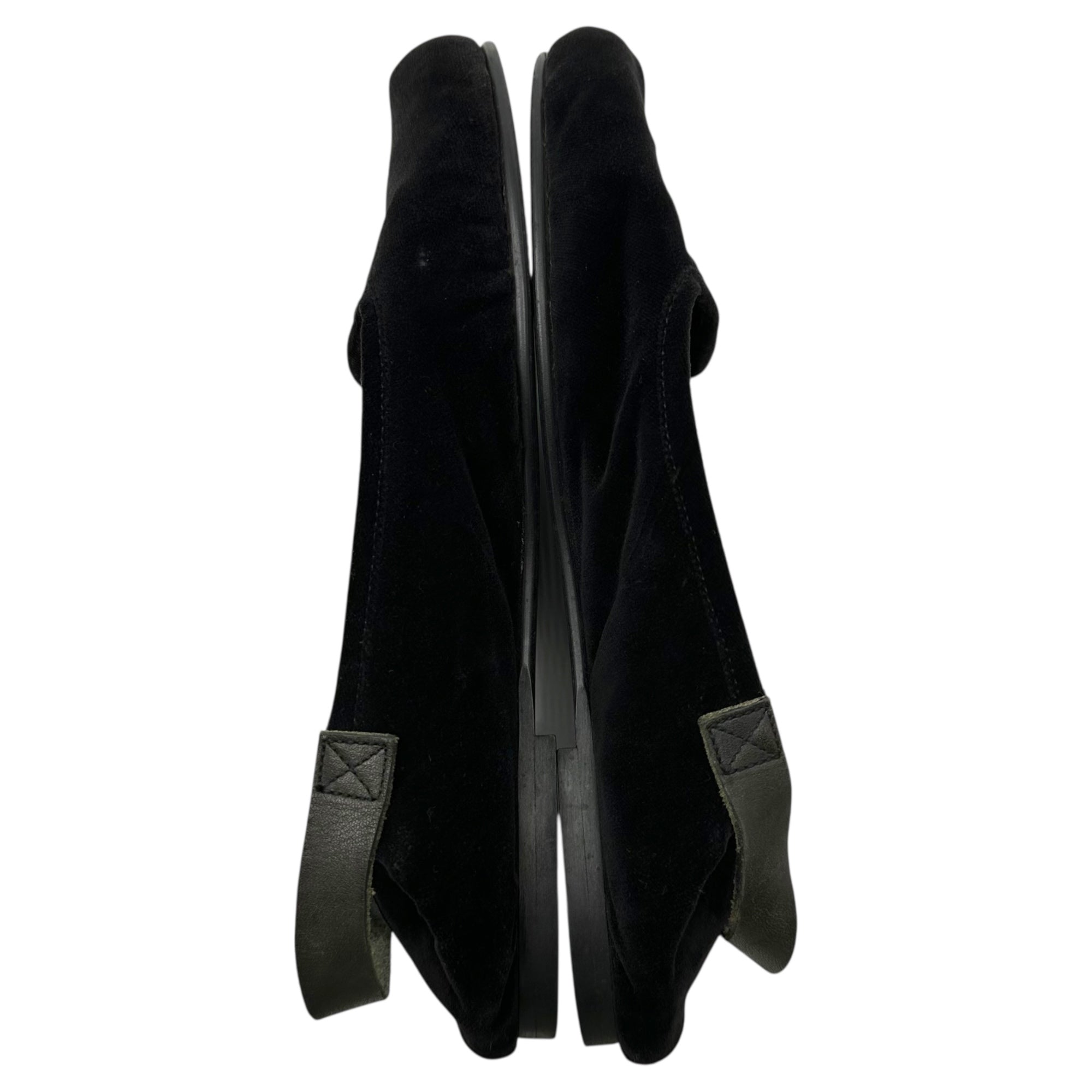 tricot COMME des GARCONS(トリココムデギャルソン) Velour Leather Strap Flat Shoes ベロア レザー ストラップ フラット シューズ S(23cm~23.5cm程度) ブラック パンプス