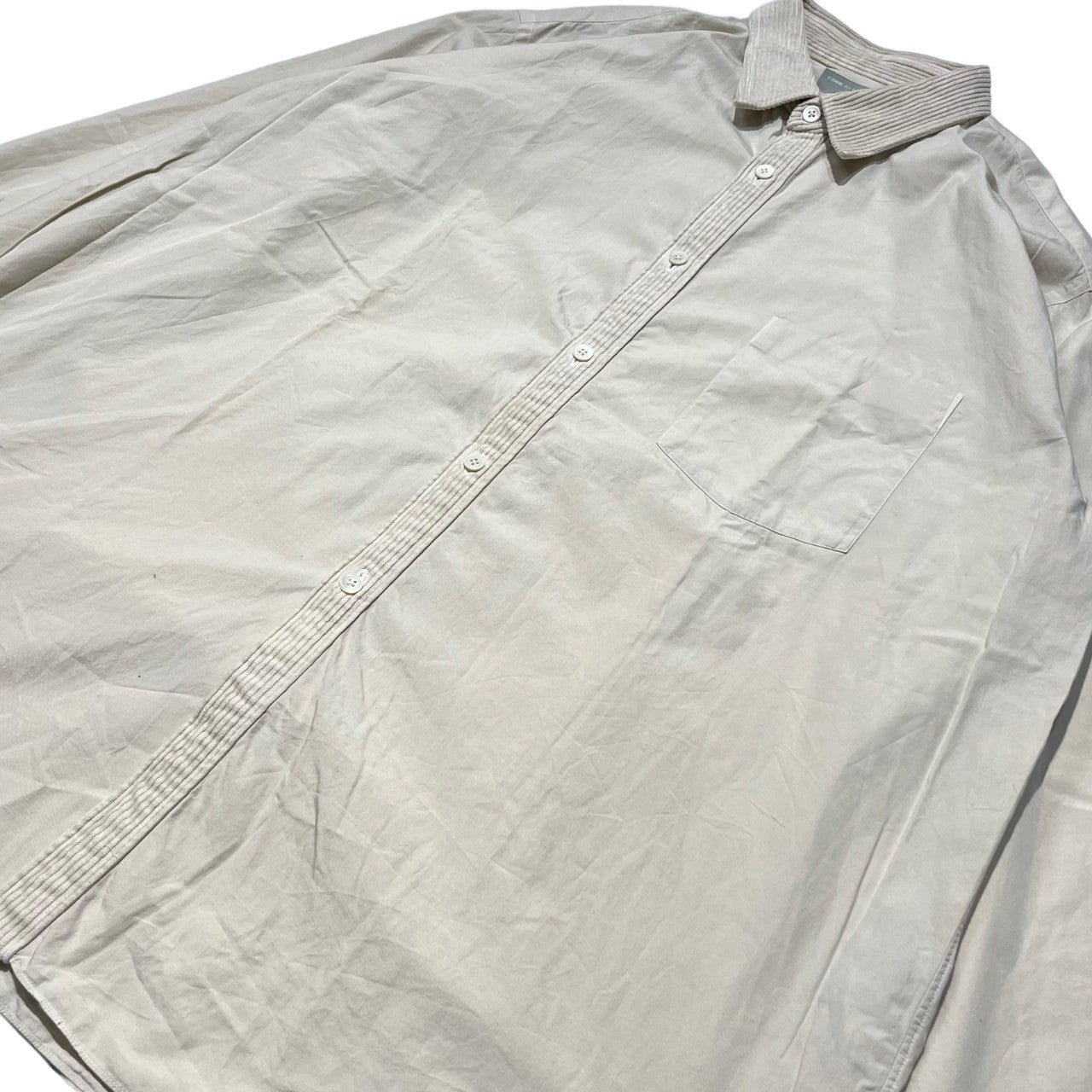 COMME des GARCONS HOMME(コムデギャルソンオム) 90's corduroy switching shirt コーデュロイ 切替 シャツ 田中オム 表記無し(L程度) ベージュ AD1991 90年代 長袖