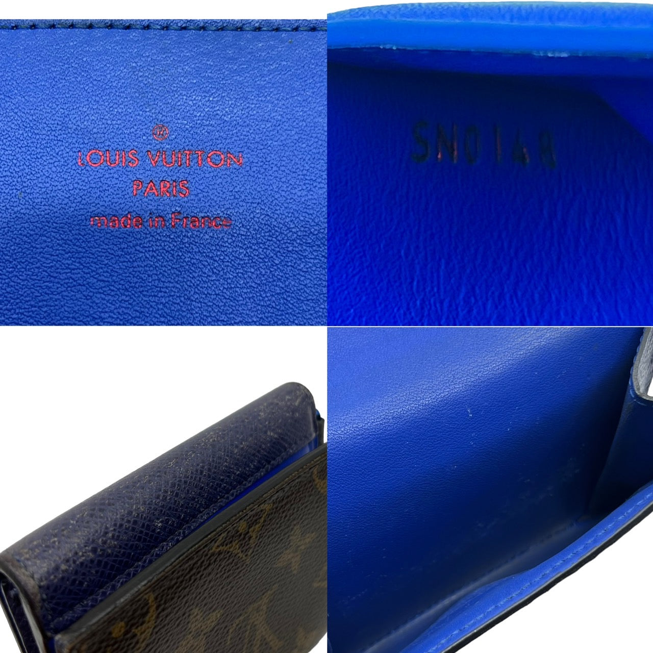 LOUIS VUITTON(ルイヴィトン) 18SS コンパクト・ウォレット by キムジョーンズ M63041/SN0148 ブラウン×ブルー