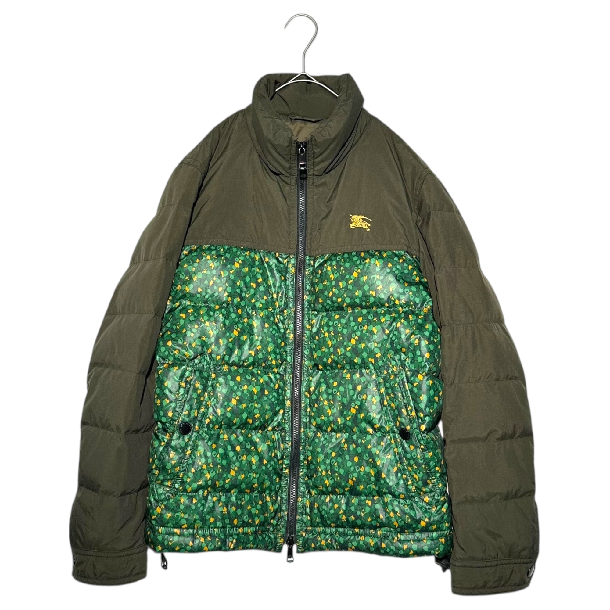 BURBERRY BLACK LABEL(バーバリーブラックレーベル) Switch Nylon Down Jacket 切替 ナイロン ダウン ジャケット D1F02-701-74 M カーキ×グリーン