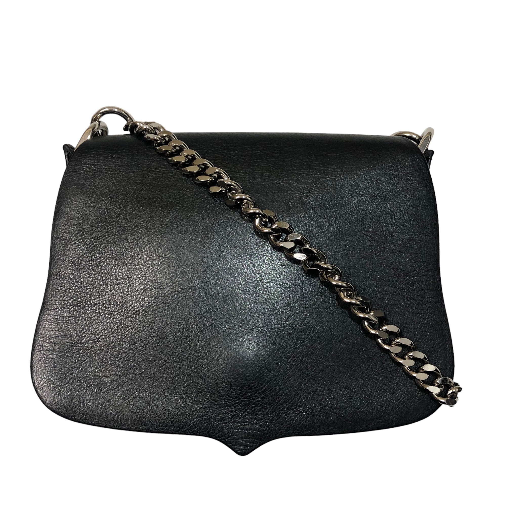 JIL SANDER(ジルサンダー) chain shoulder bag レザー チェーン ショルダー バッグ ブラック×シルバー