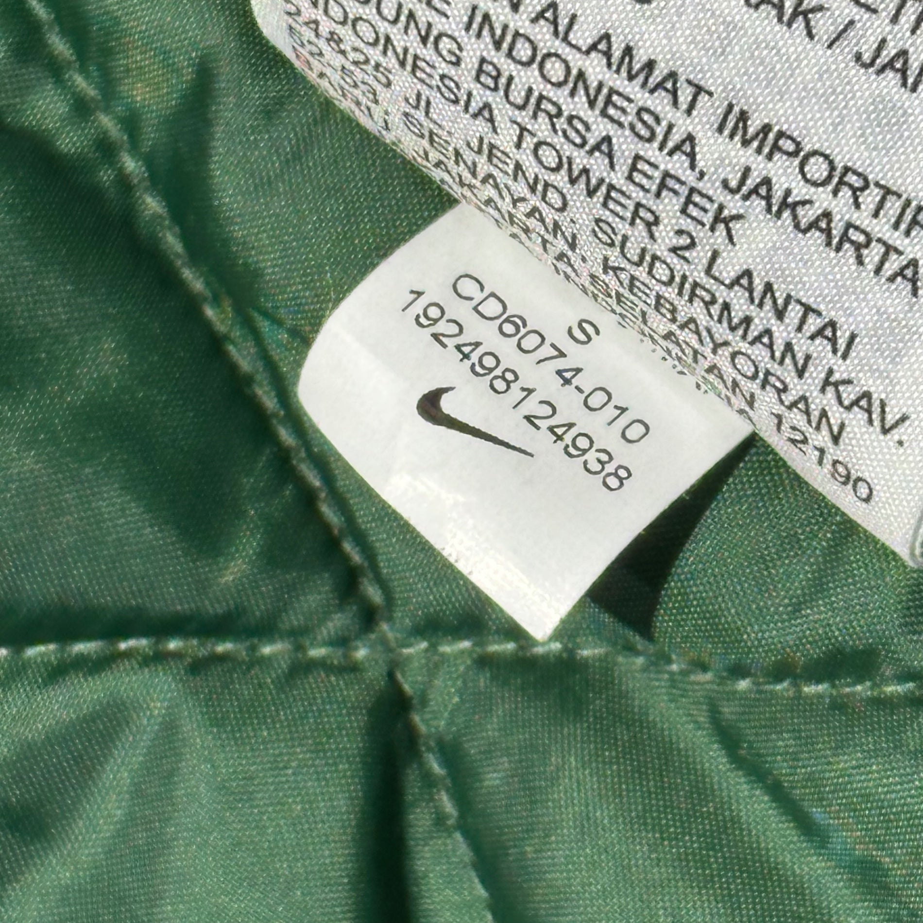 SUPREME×NIKE(シュプリーム×ナイキ) 19SS Hooded Sport Jacket フーデット ロゴ ナイロン 中綿 ジャケット CD6074-010 S ブラック コラボ