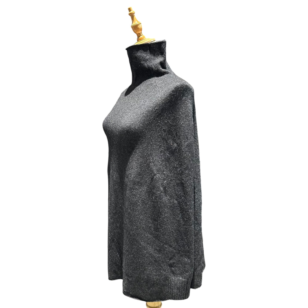 evam eva(エヴァムエヴァ) slit poncho スリット入り ポンチョ V173K949 FREE グレー ウール ヤク カシミア