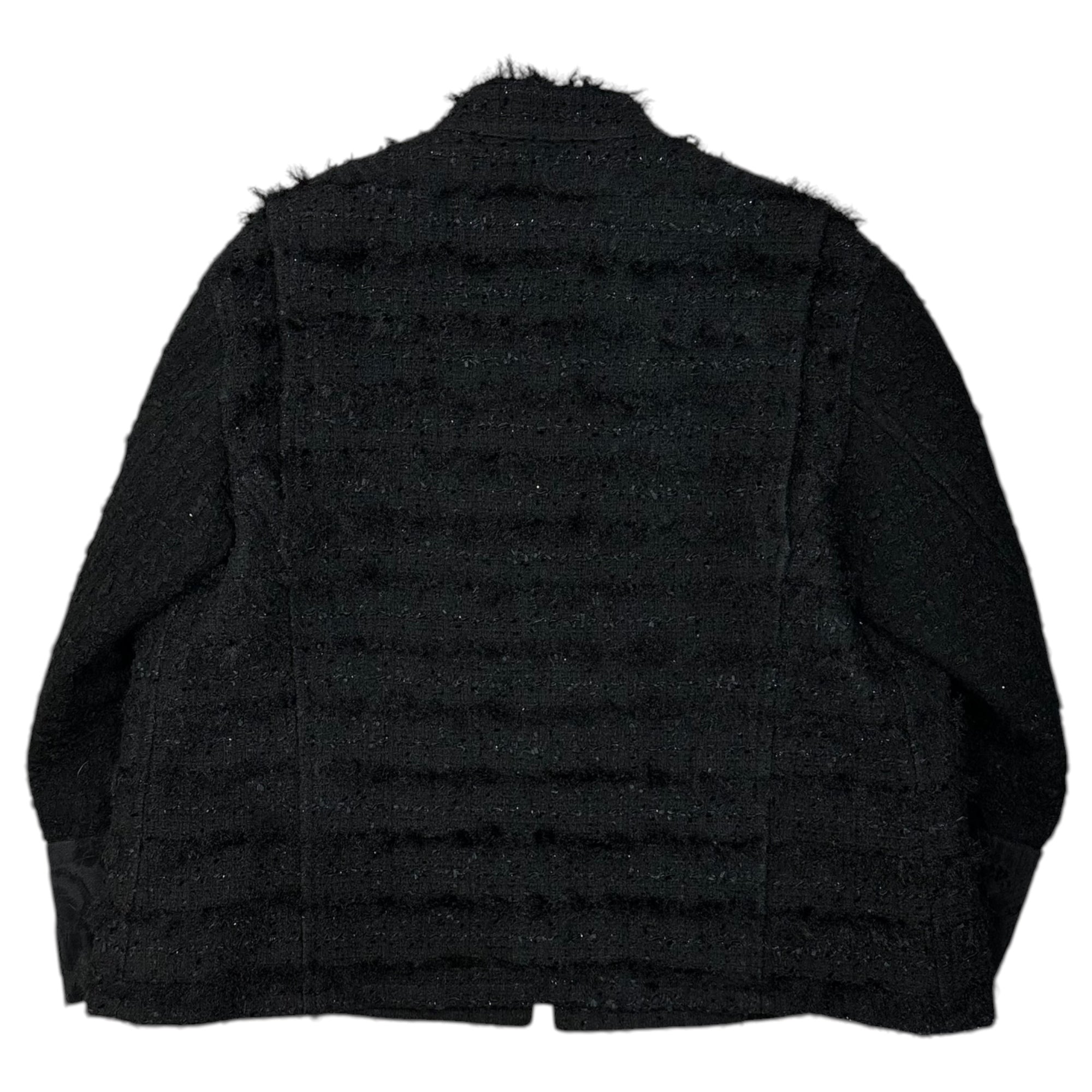 TAO(タオ) 23AW Double-Breasted Tweed Jacket ダブル ブレスト ツイード ジャケット TL-J002 ブラック AD2023 コムデギャルソン
