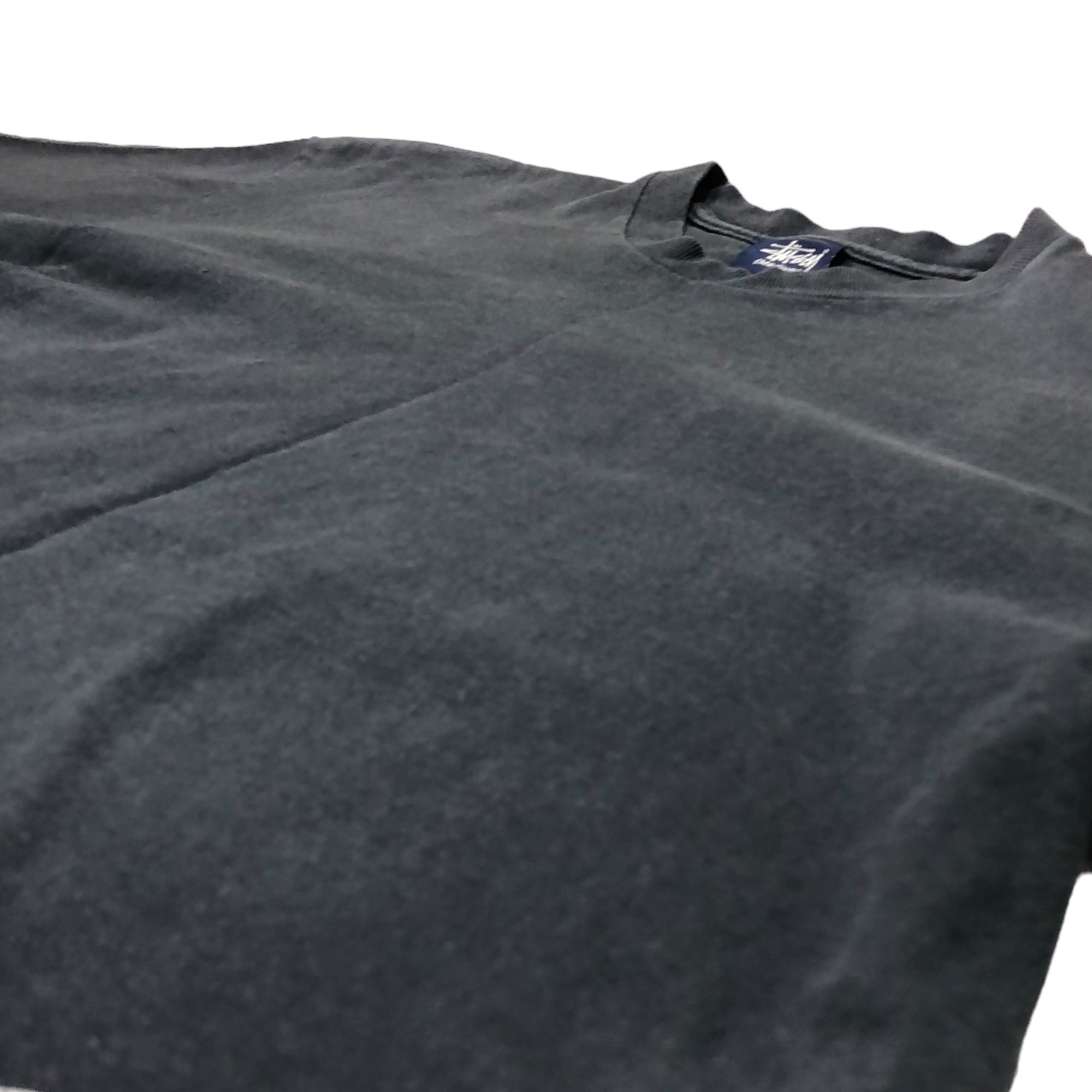 STUSSY(ステューシー) 90's~00's VINTAGE BIKER SKULL Tシャツ バイカー スカル ドクロ 紺タグ M ブラック 90~00年代 BUILT FOR THE LONG HAUL OLD STUSSY