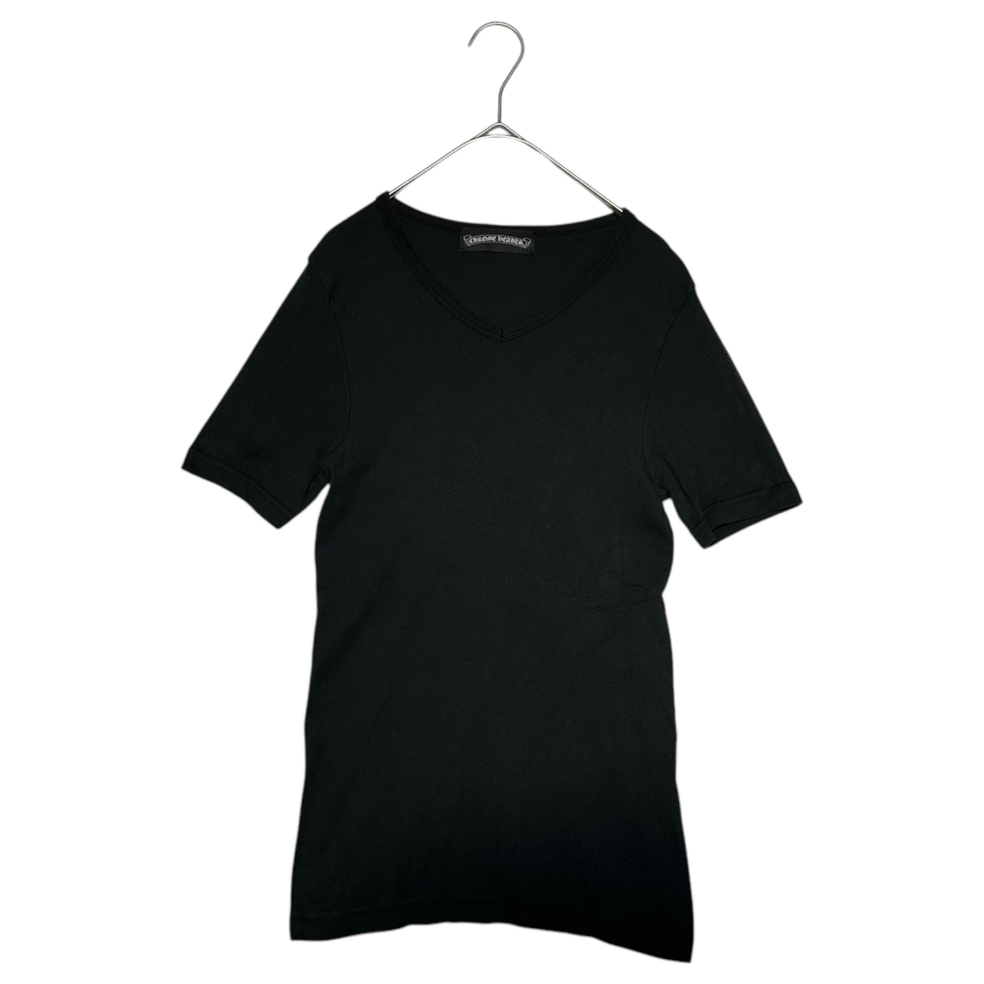 CHROME HEARTS(クロムハーツ) GUNZE V-Neck Mini T-Shirt グンゼ Vネック ミニ Tシャツ S ブラック Y2K