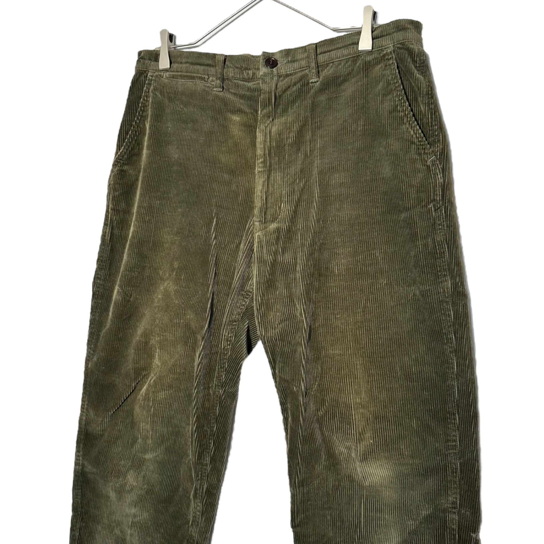 COMME des GARCONS JUNYA WATANABE MAN(コムデギャルソンジュンヤワタナベマン) 17AW Cinchback Corduroy Straight Trousers Pants 17AW シンチバック コーデュロイ ストレート トラウザー パンツ WT-P023 S オリーブ AD2017